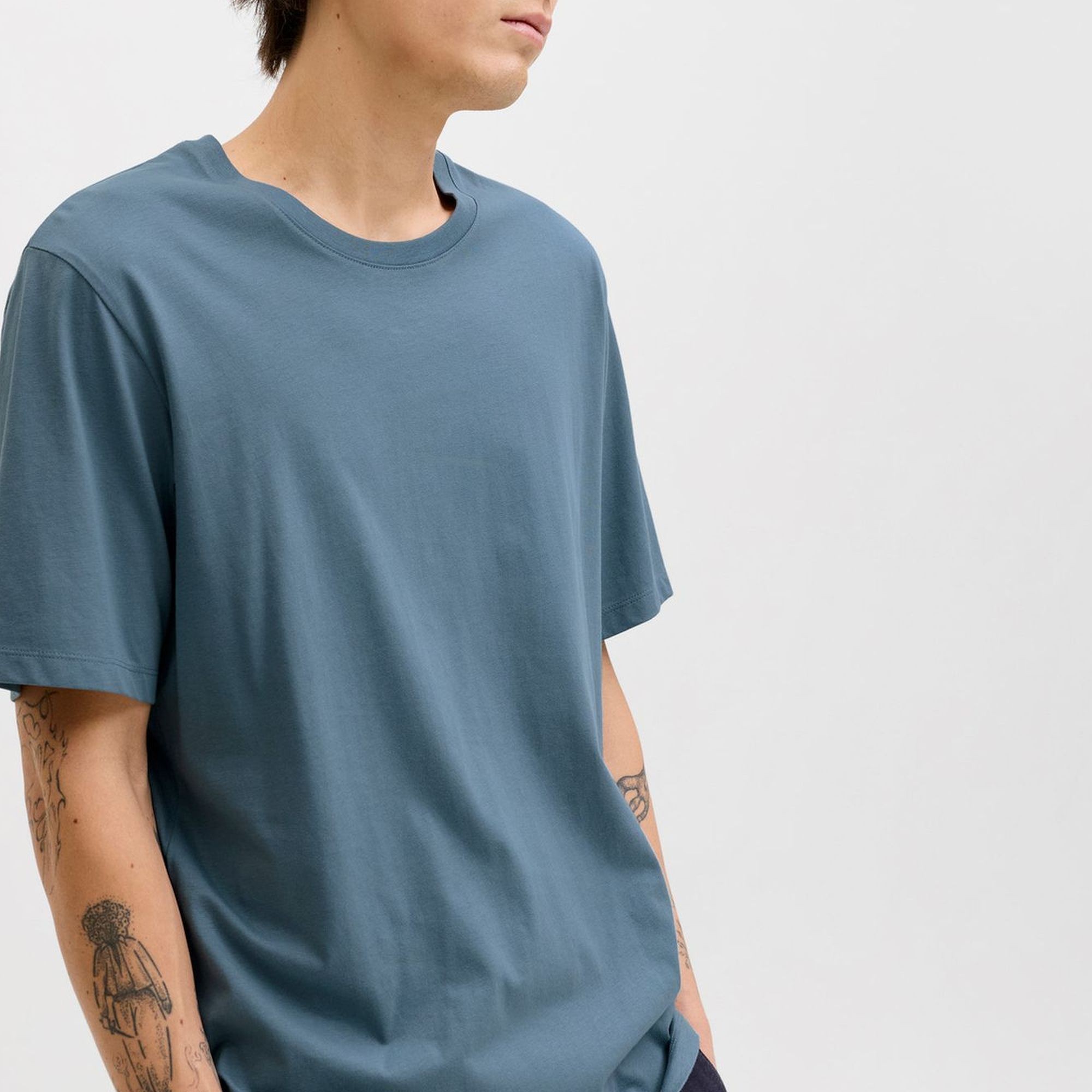 JACK & JONES Marškinėliai vyrams, Mėlyna, Organic basic 3