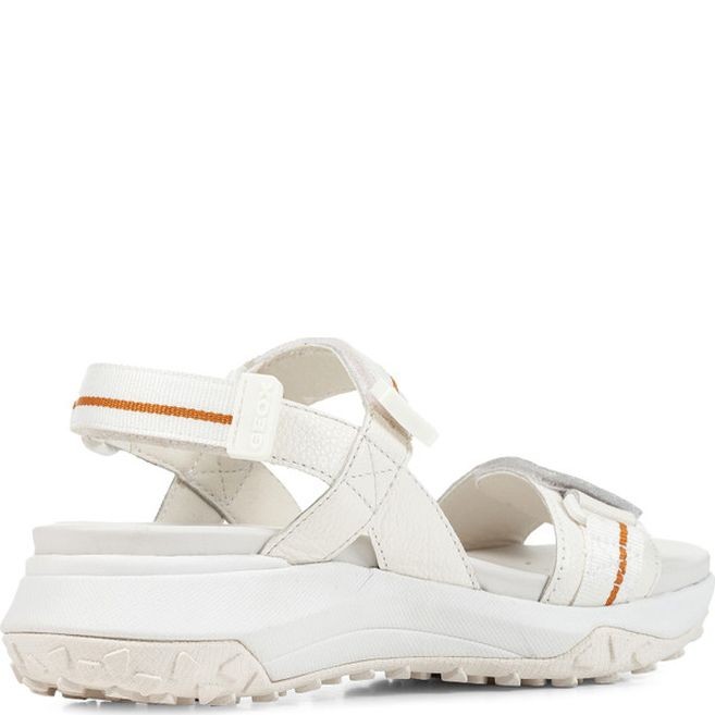 GEOX Basutės moterims, Balta, Sorapis grip sandals 4