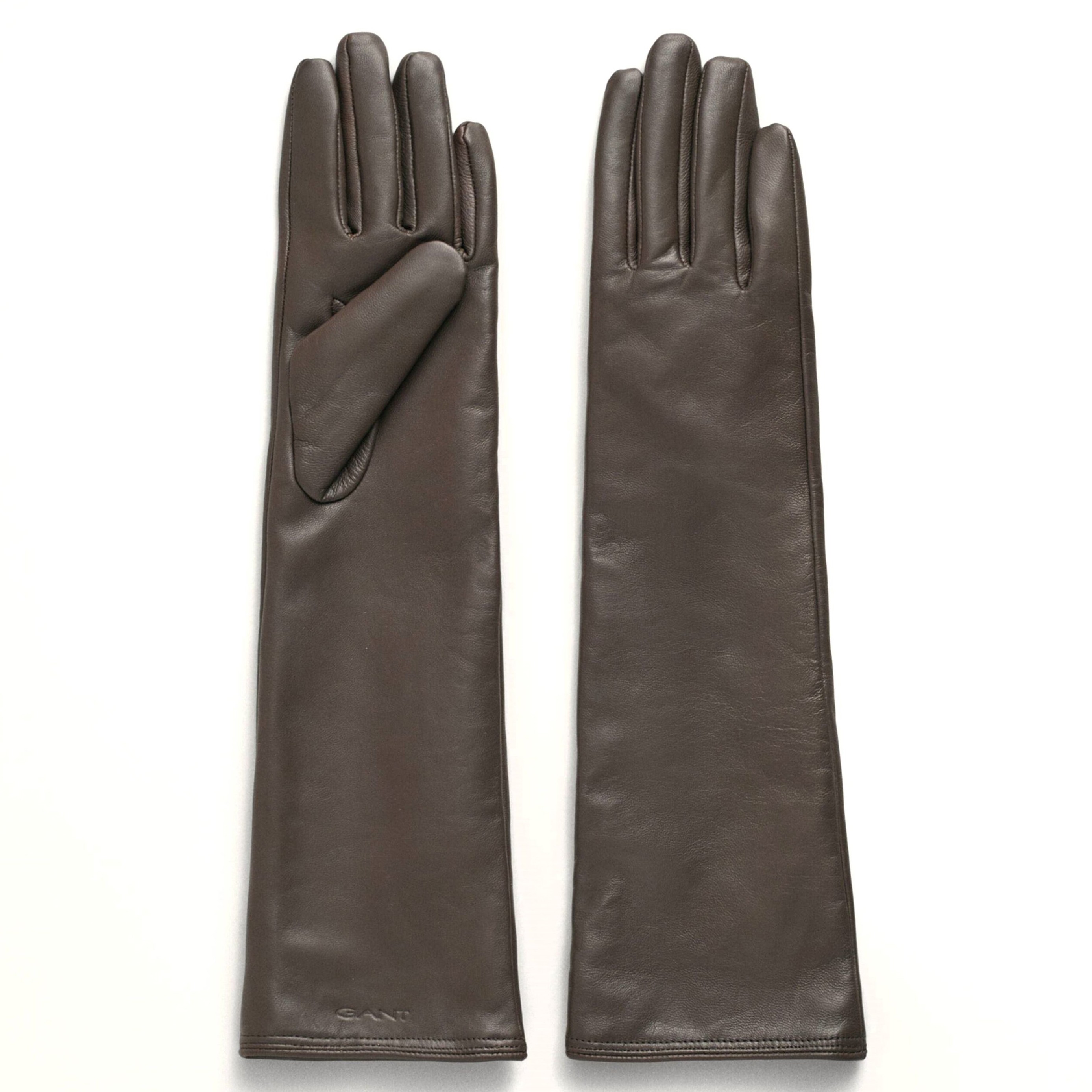 GANT Pirštuotos pirštinės moterims, Ruda, LONG LEATHER GLOVES 1