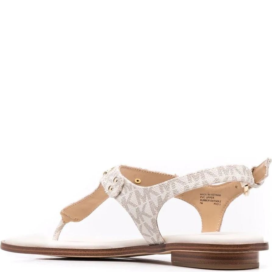 MICHAEL KORS Basutės moterims, Smėlio, Mk plate thong sandals 3