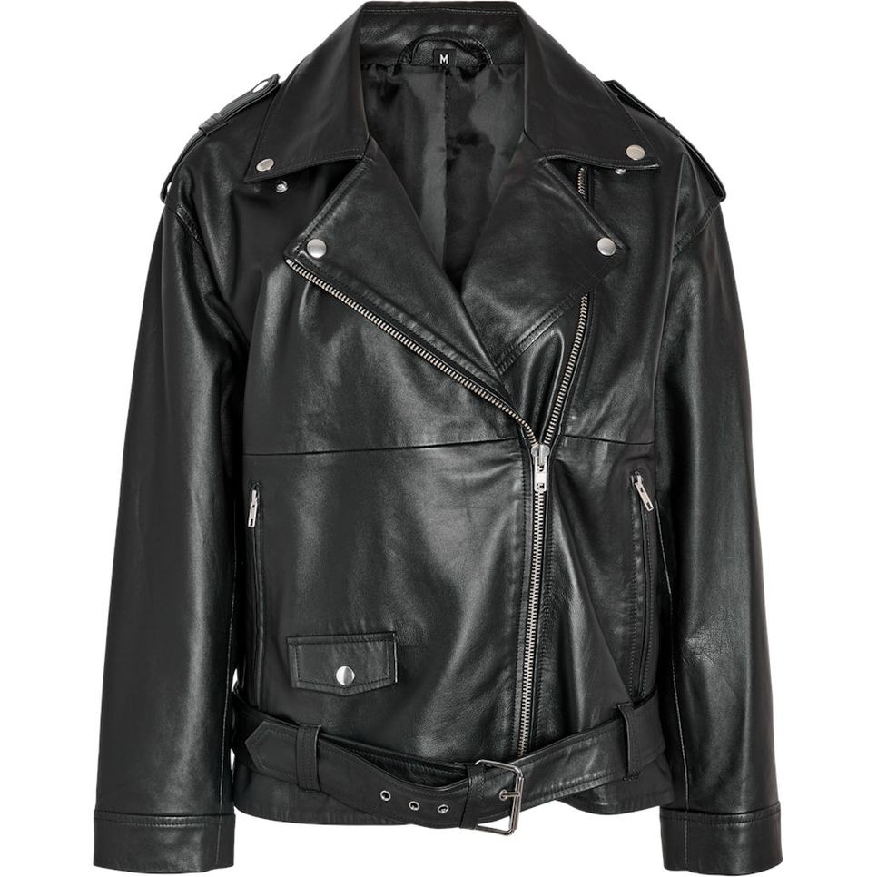 NOISY MAY Striukė moterims, Juoda, NMPAULINA LEATHER 1