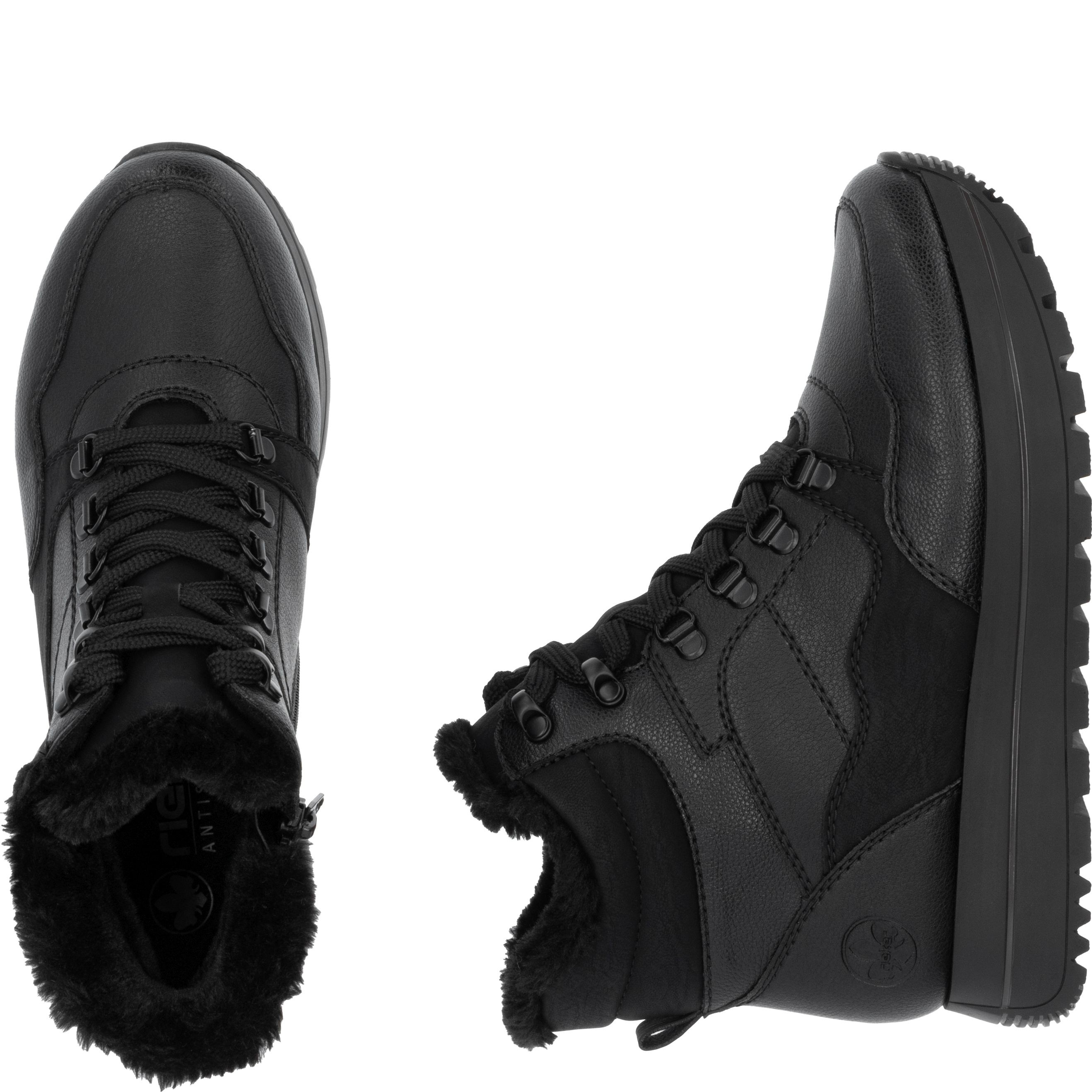 RIEKER Aulinukai moterims, Juoda, Ladies mid height boots 11