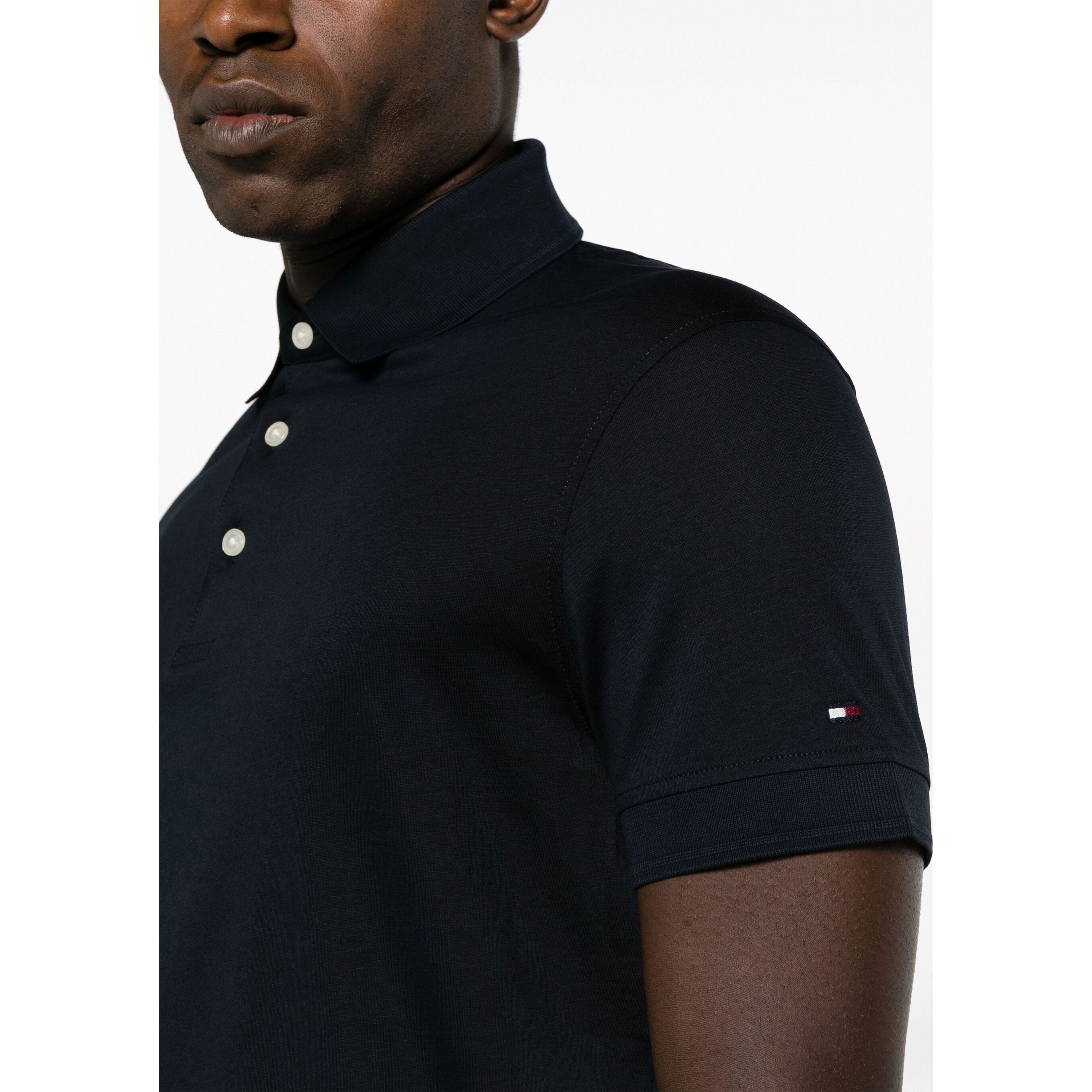 TOMMY HILFIGER Polo marškiniai trumpos rank. vyrams, Mėlyna, Dc es mercerized polo slim 4