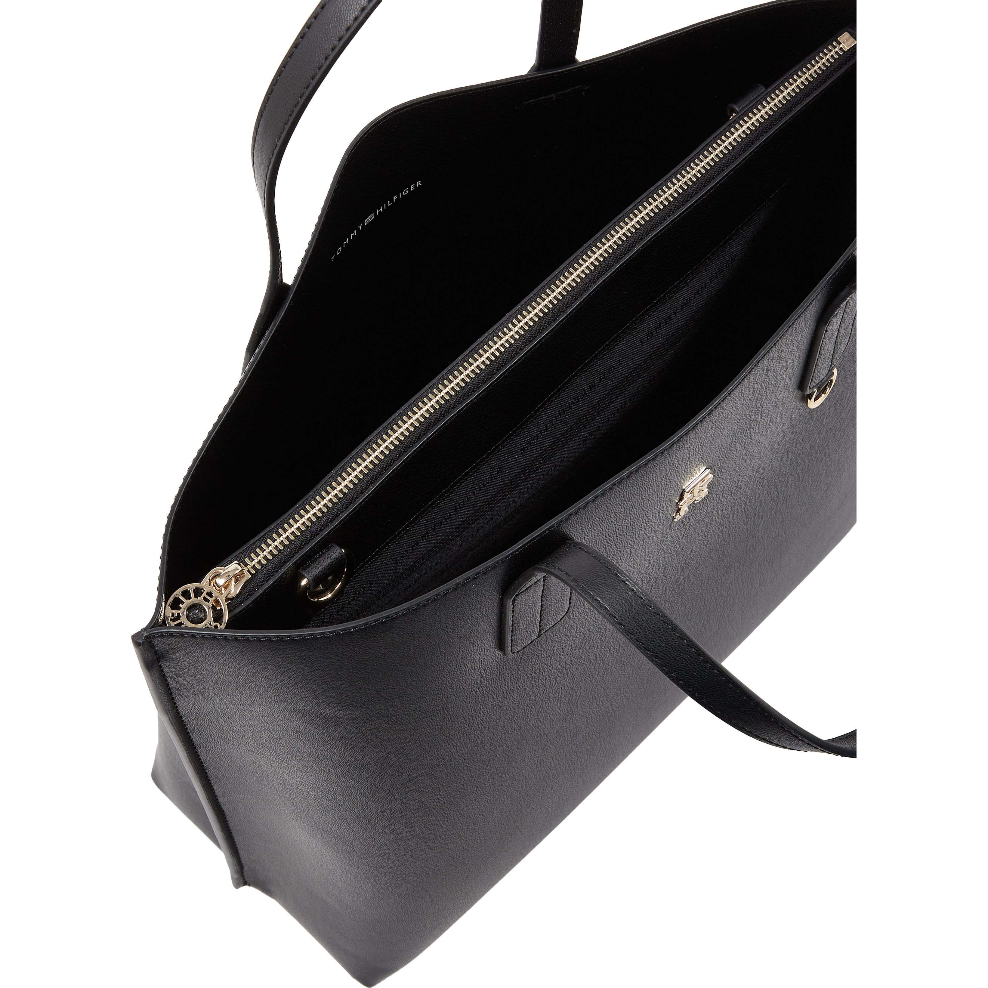 TOMMY HILFIGER Rankinė per petį moterims, Juoda, Distinct satchel 6