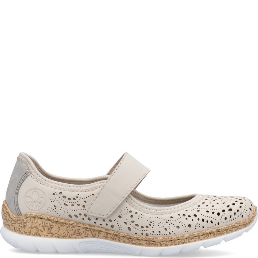 RIEKER Balerinos moterims, Smėlio, Ballerina with strap 2