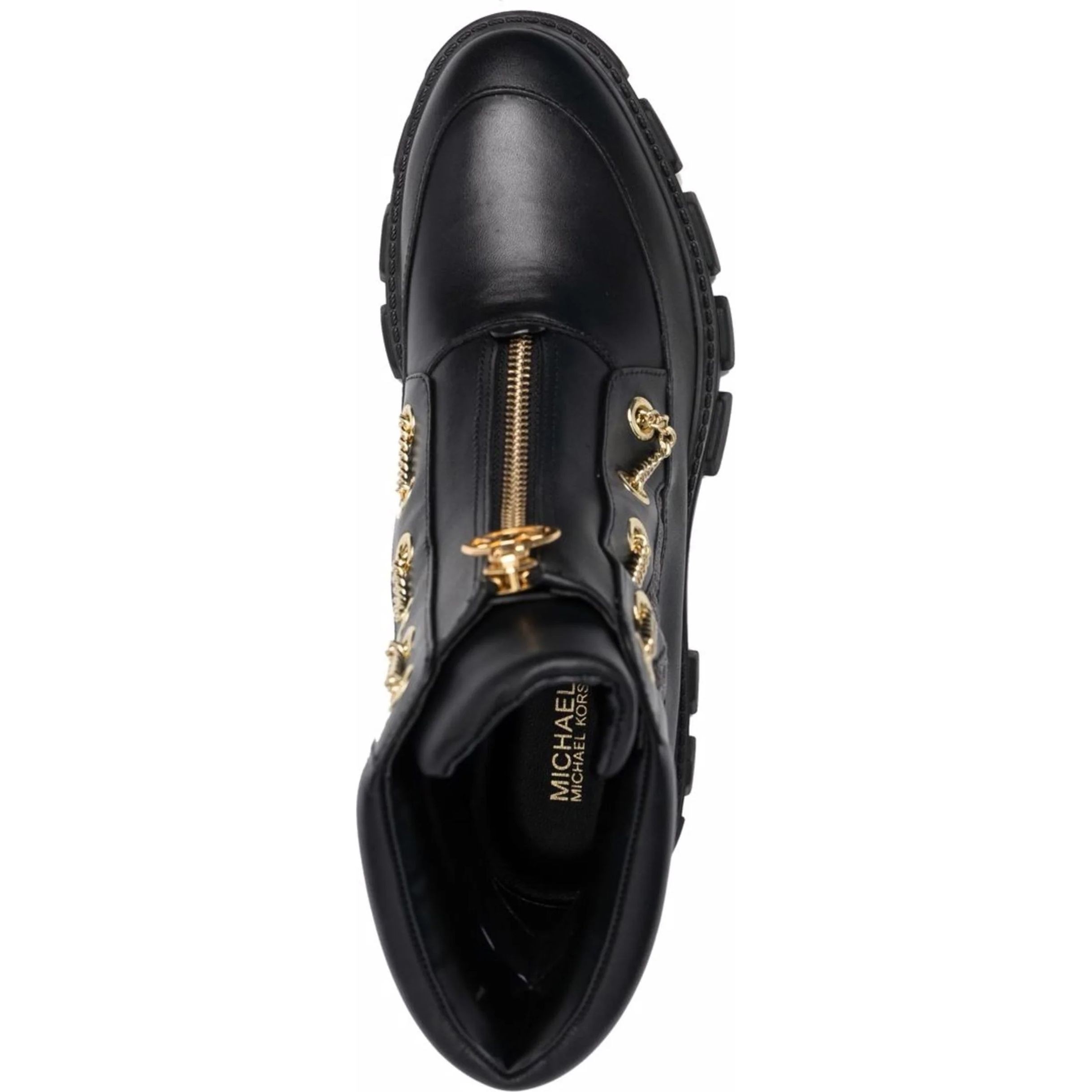 MICHAEL KORS Aulinukai moterims, Juoda, Ridley leather and logo boot 4