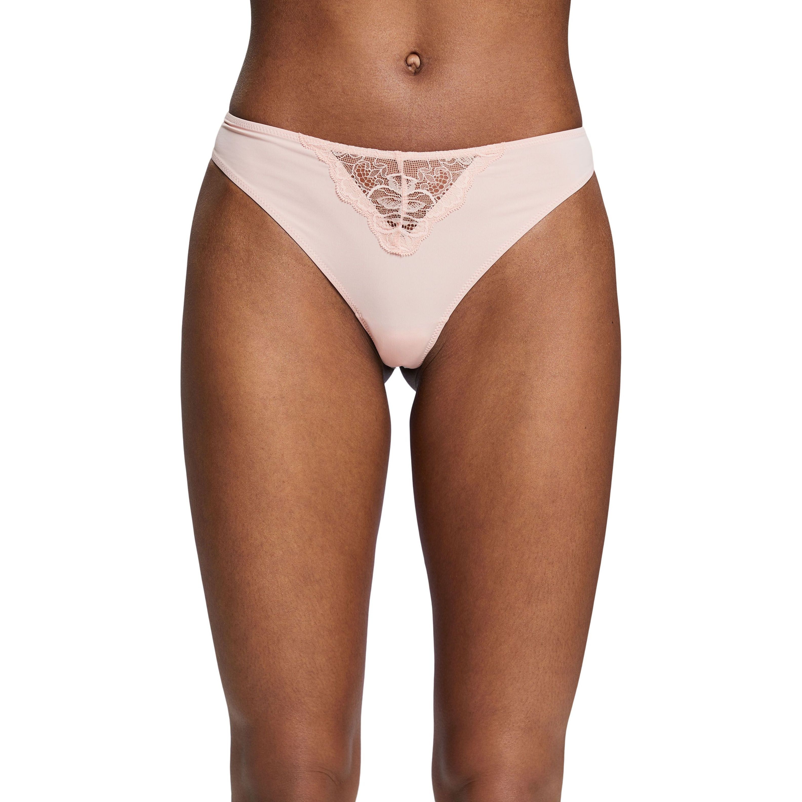 ESPRIT Apatinė kostiumėlio dalis moterims, Rožinė, Hipster Lace Brazillian Thong 2