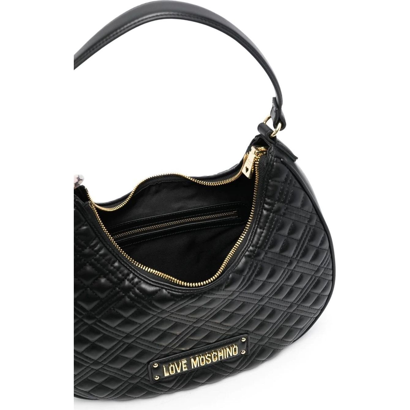 LOVE MOSCHINO Rankinė per petį moterims, Juoda, Top handle shoulder bag 4