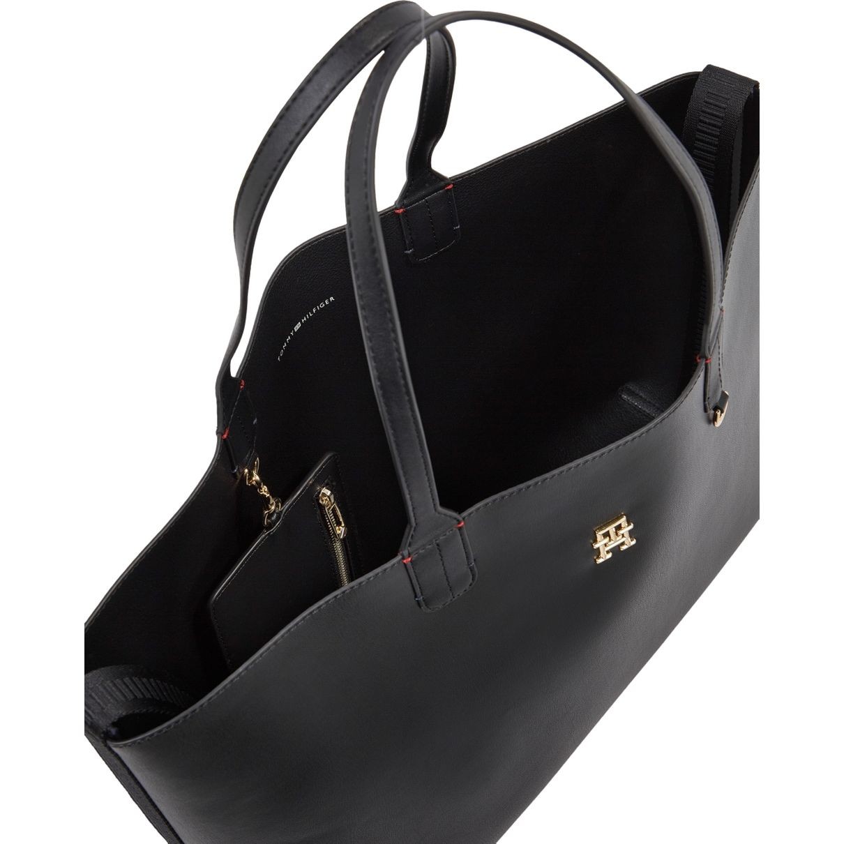 TOMMY HILFIGER Pirkinių krepšys moterims, Juoda, Iconic tote 4