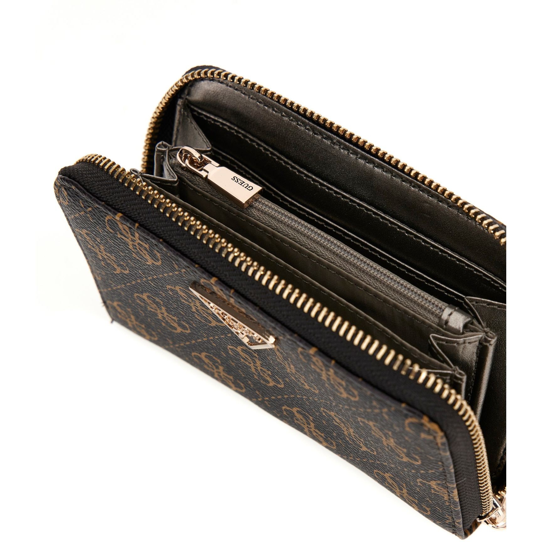 GUESS Piniginė moterims, Ruda, Eco erica wallet 4