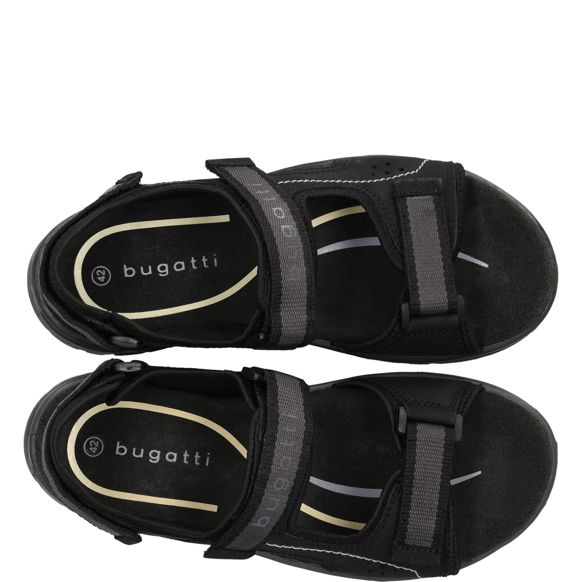 BUGATTI Basutės vyrams, Juoda, Sandals 6