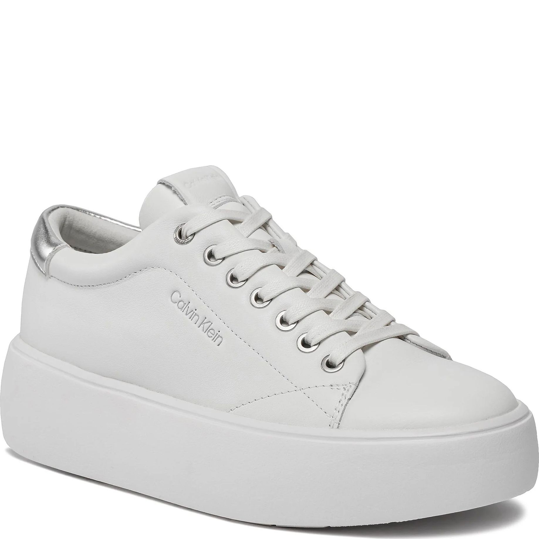 CALVIN KLEIN Laisvalaikio bateliai moterims, Balta, Bubble cupsole lace up leisure 1