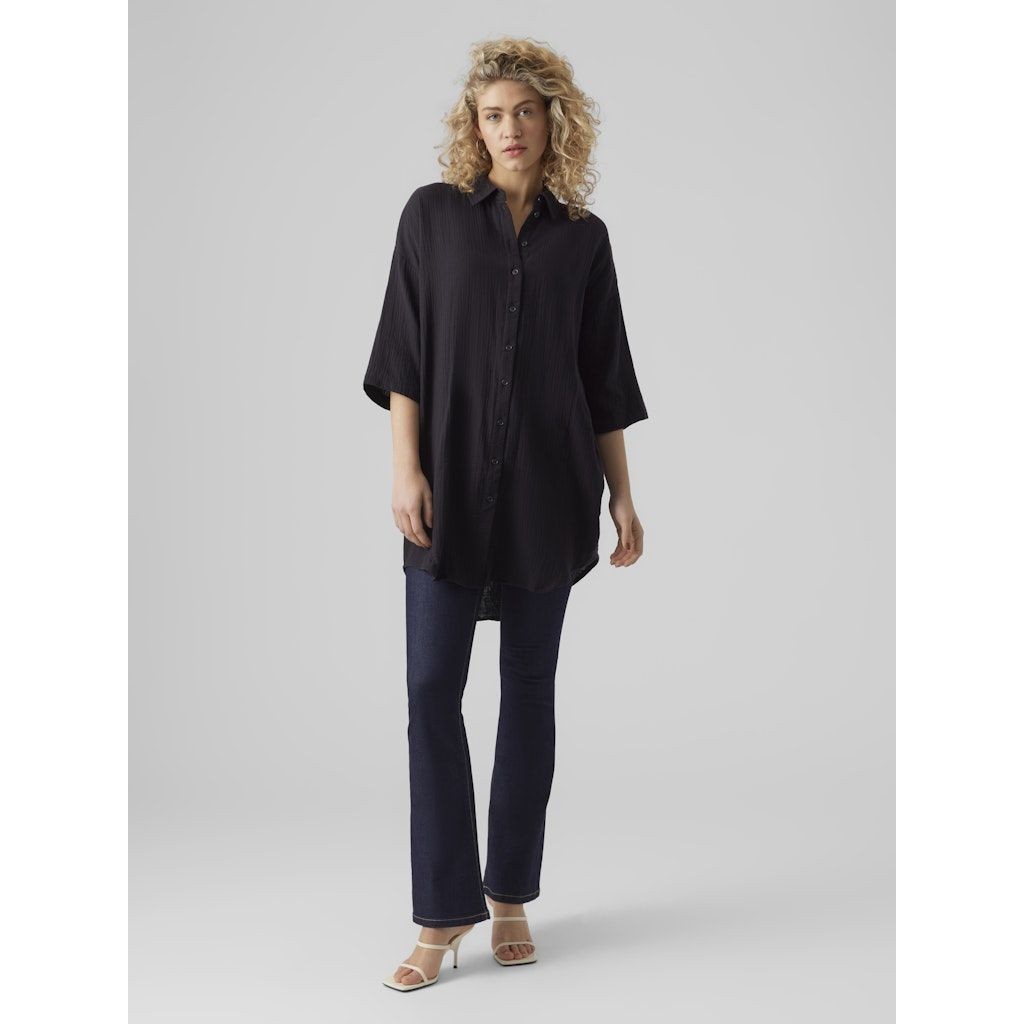 VERO MODA Marškiniai moterims, Juoda, Natali overshirt 3