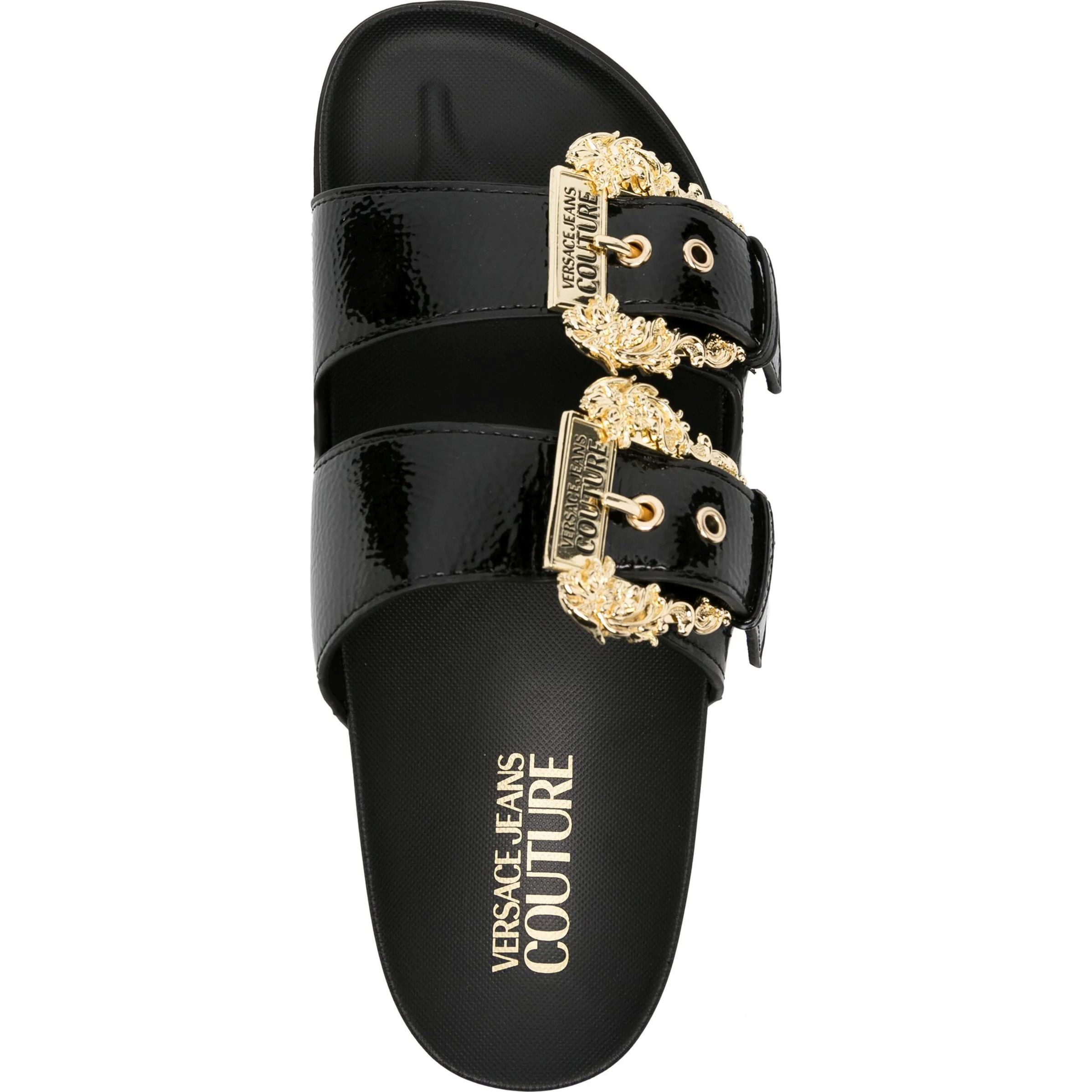 VERSACE JEANS CUTURE Šlepetės moterims, Juoda, Fondo Arizona Slippers 4