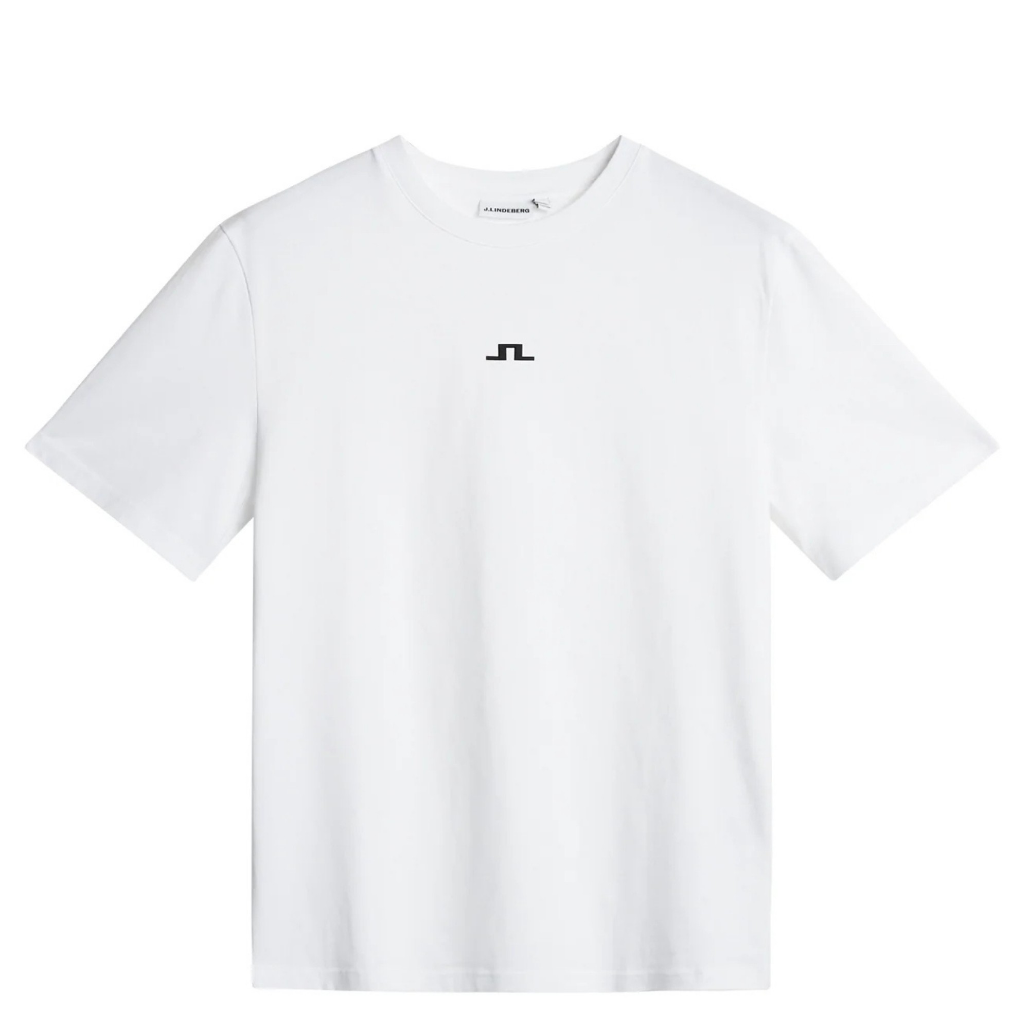 J.LINDEBERG Marškinėliai trump. rankovėmis vyrams, Balta, Parcie logo tee 1