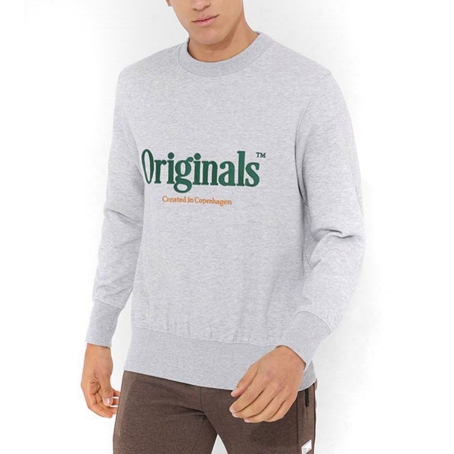 JACK & JONES Megztinis vyrams, Pilka, JORHARLOW EMB SWEAT 2