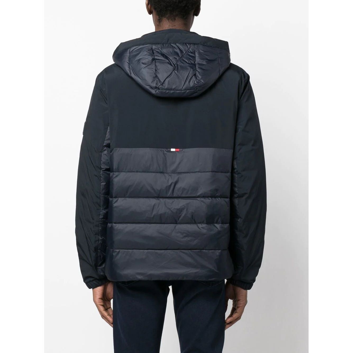 TOMMY HILFIGER Lengva striukė vyrams, Mėlyna, Mix media hooded jacket 4