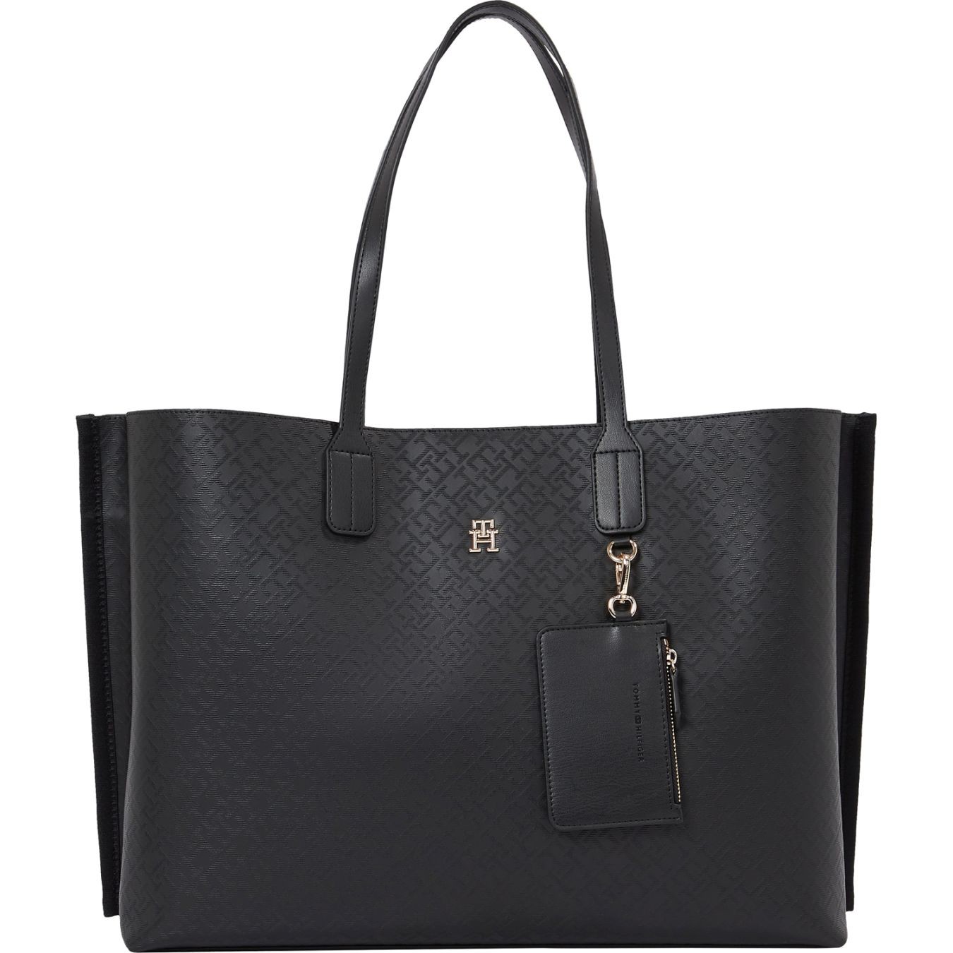 TOMMY HILFIGER Pirkinių krepšys moterims, Juoda, Distinct tote 1