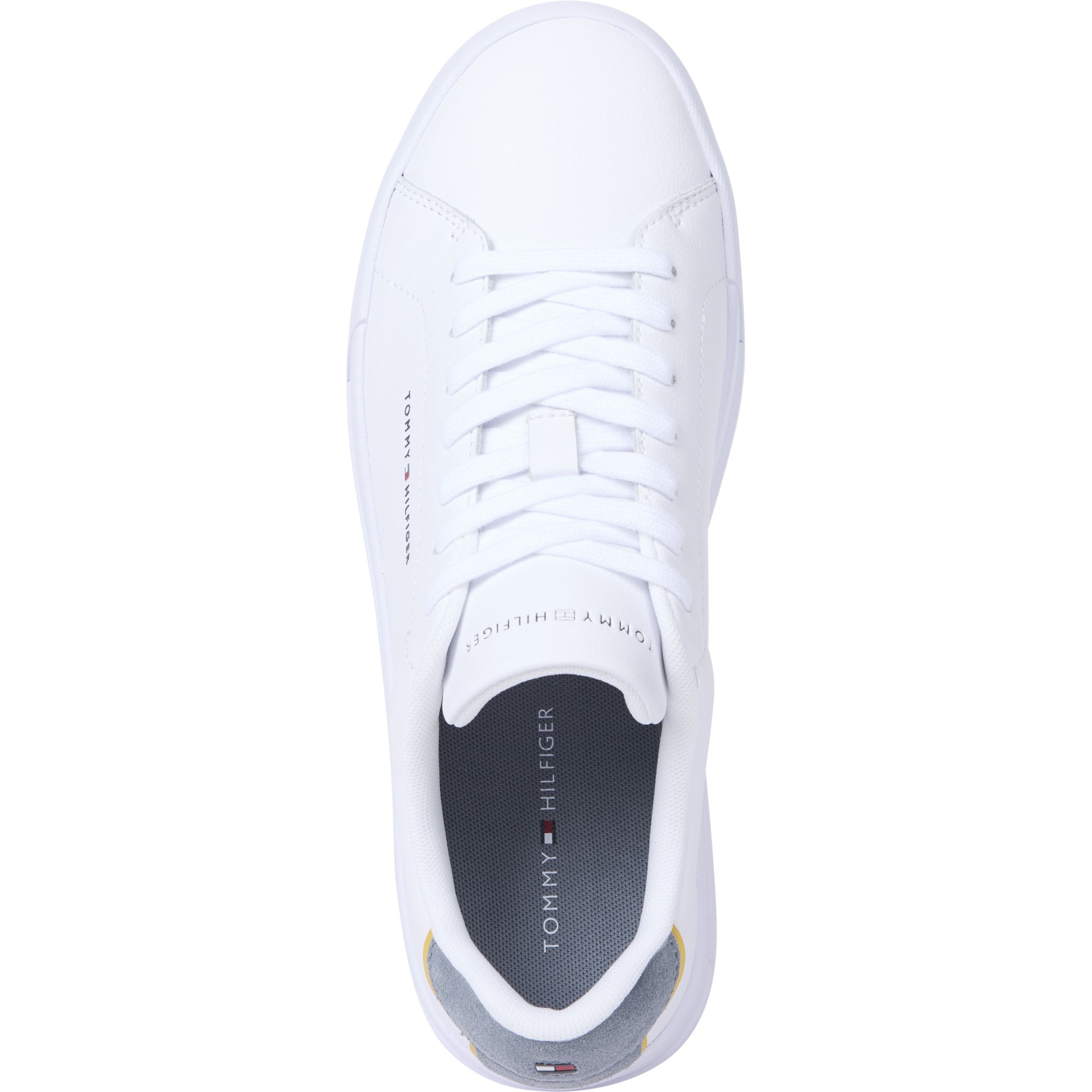 TOMMY HILFIGER Laisvalaikio bateliai vyrams, Balta, Court detail sneaker 3