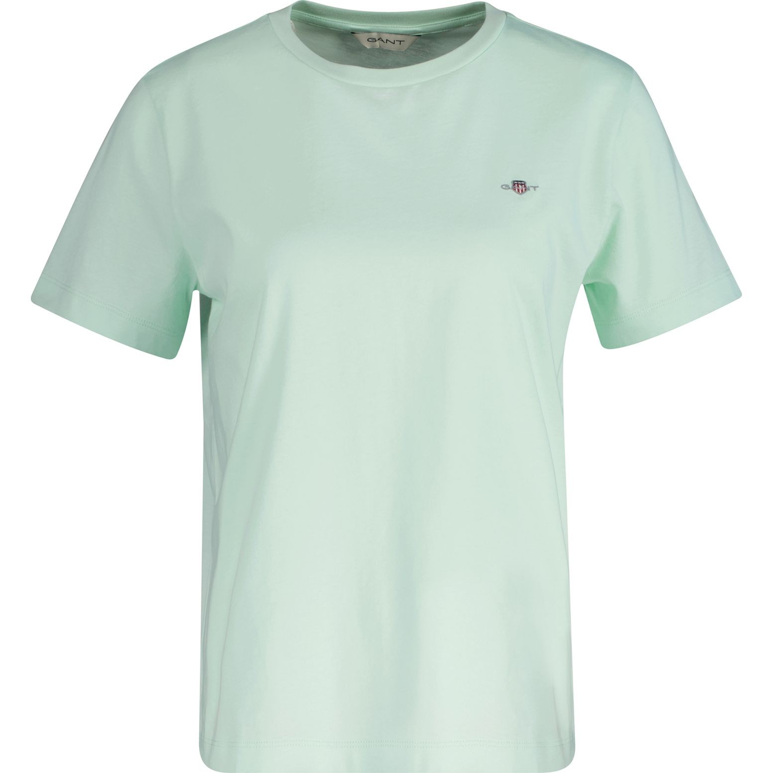 GANT Marškinėliai trump. rankovėmis moterims, Žalia, Reg shield SS t-shirt 1