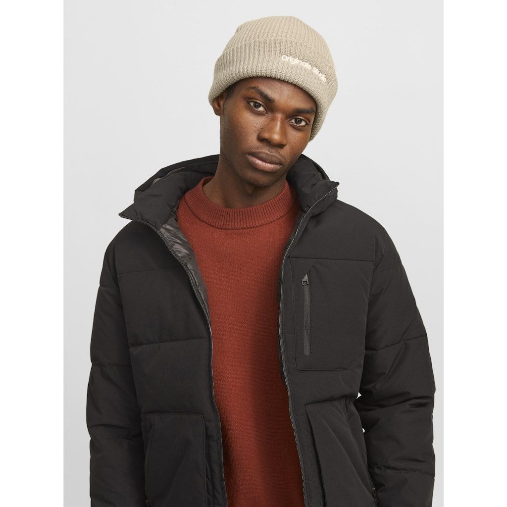 JACK & JONES Skrybėlė vyrams, Pilka, Vester bro beanie 4