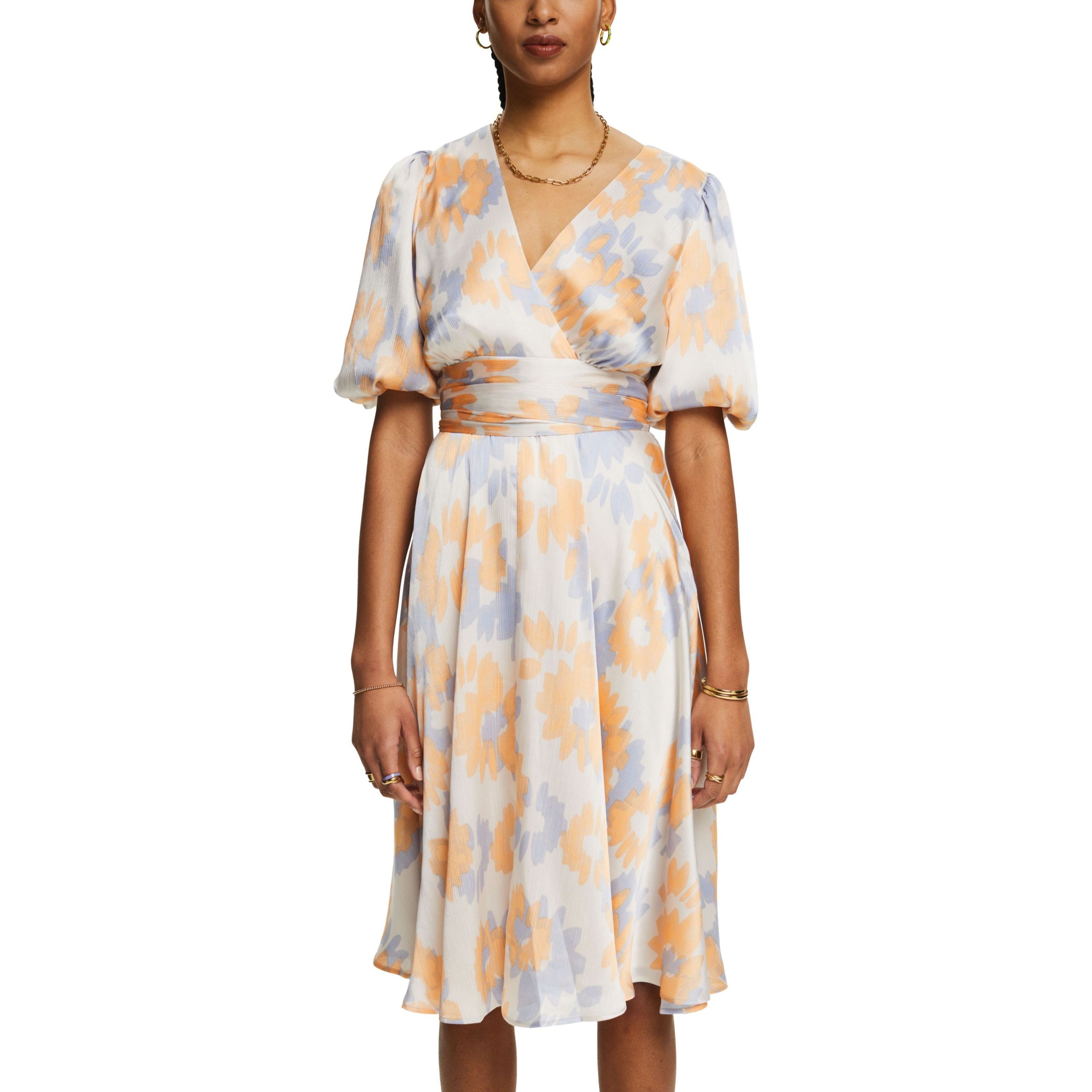 ESPRIT Midi suknelė moterims, Smėlio, F*pufslv wrp Midi dress 2