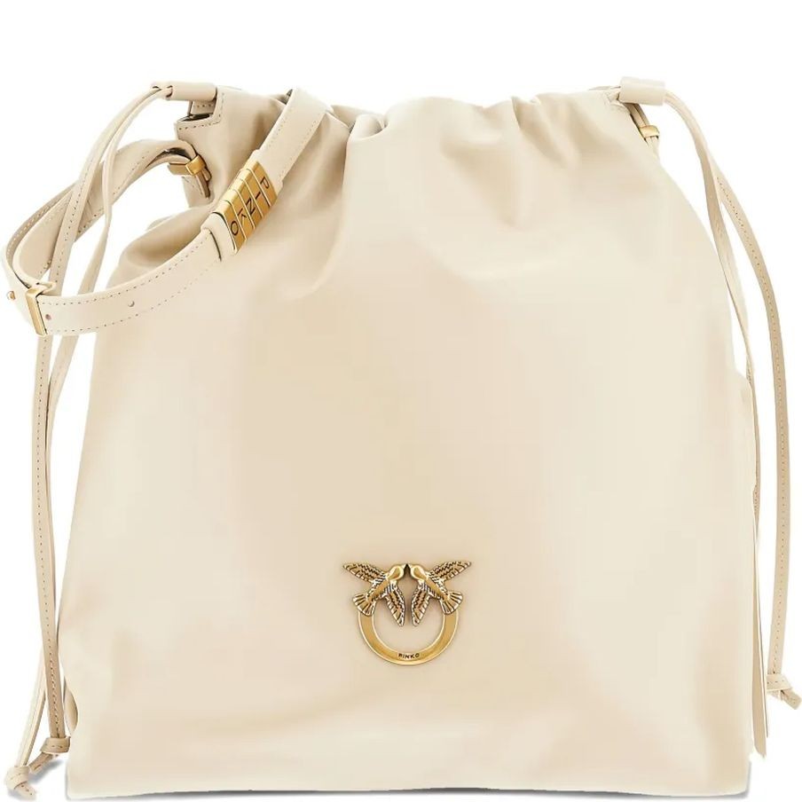 PINKO Rankinė per petį moterims, Smėlio, Slouchy classic shoulder bag 1