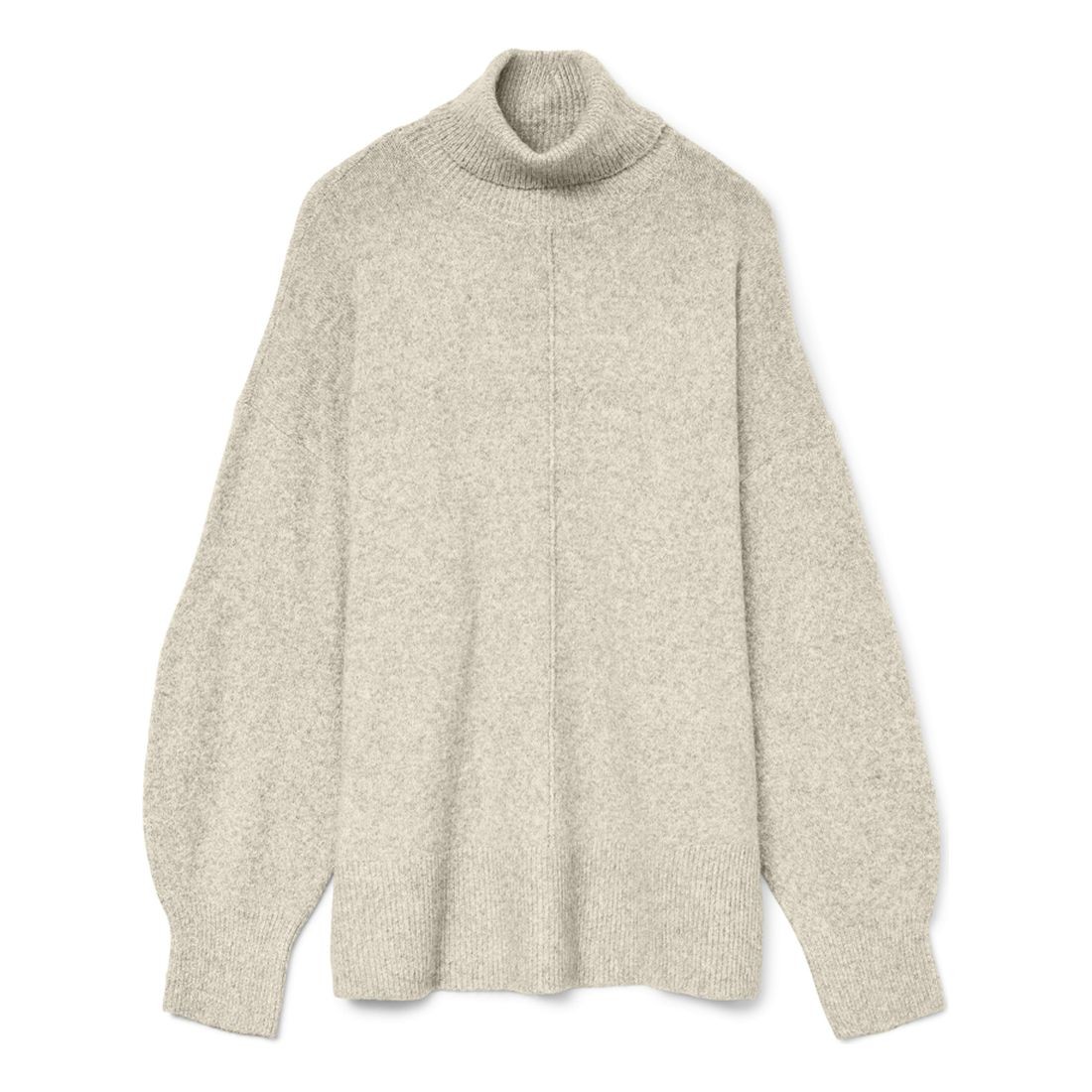 VERO MODA Megztinis su kaklu moterims, Smėlio, Doffy pullover
