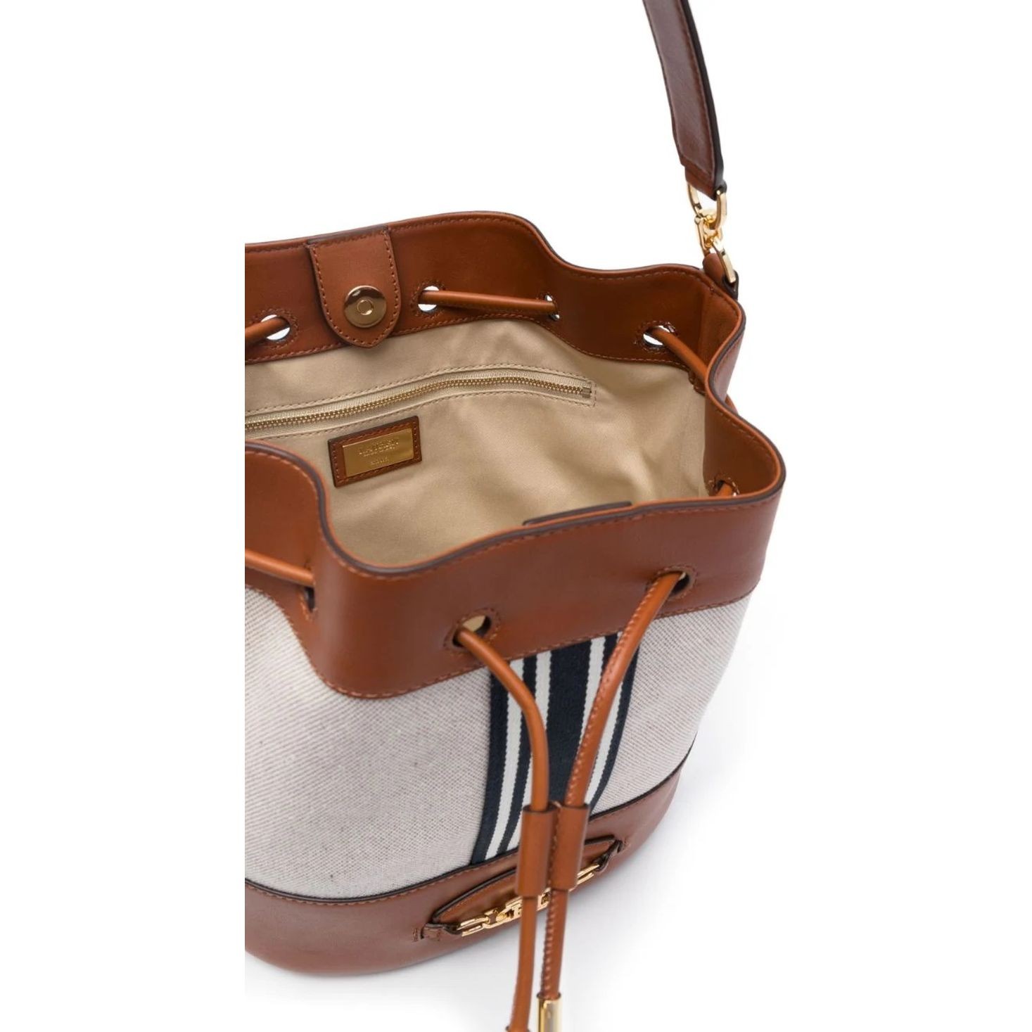 LAUREN RALPH LAUREN Rankinė per petį moterims, Smėlio, Andie 25 drawstring large bag 4