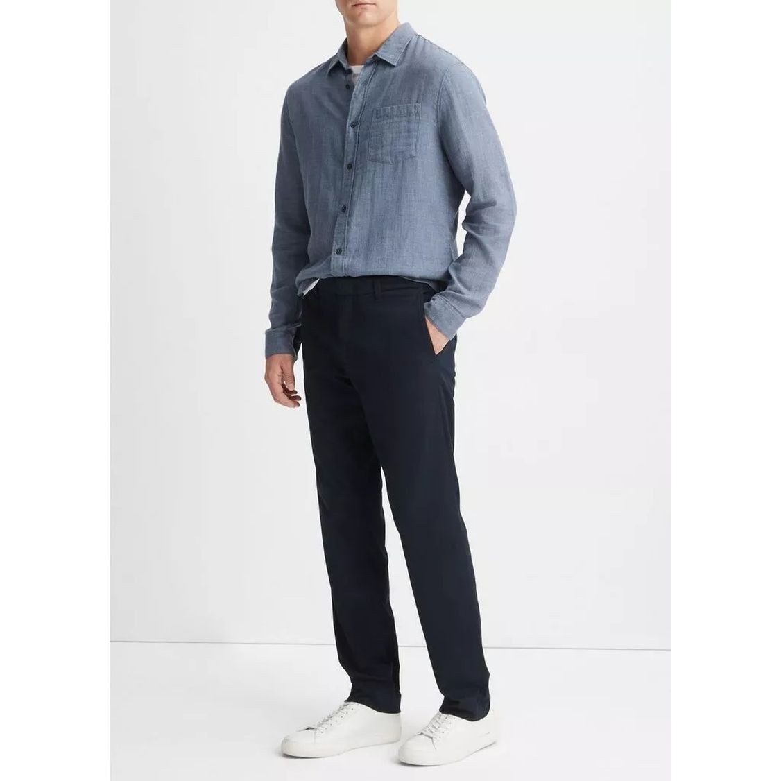 VINCE Laisvalaikio kelnės vyrams, Mėlyna, Cotton twill chino pants 3