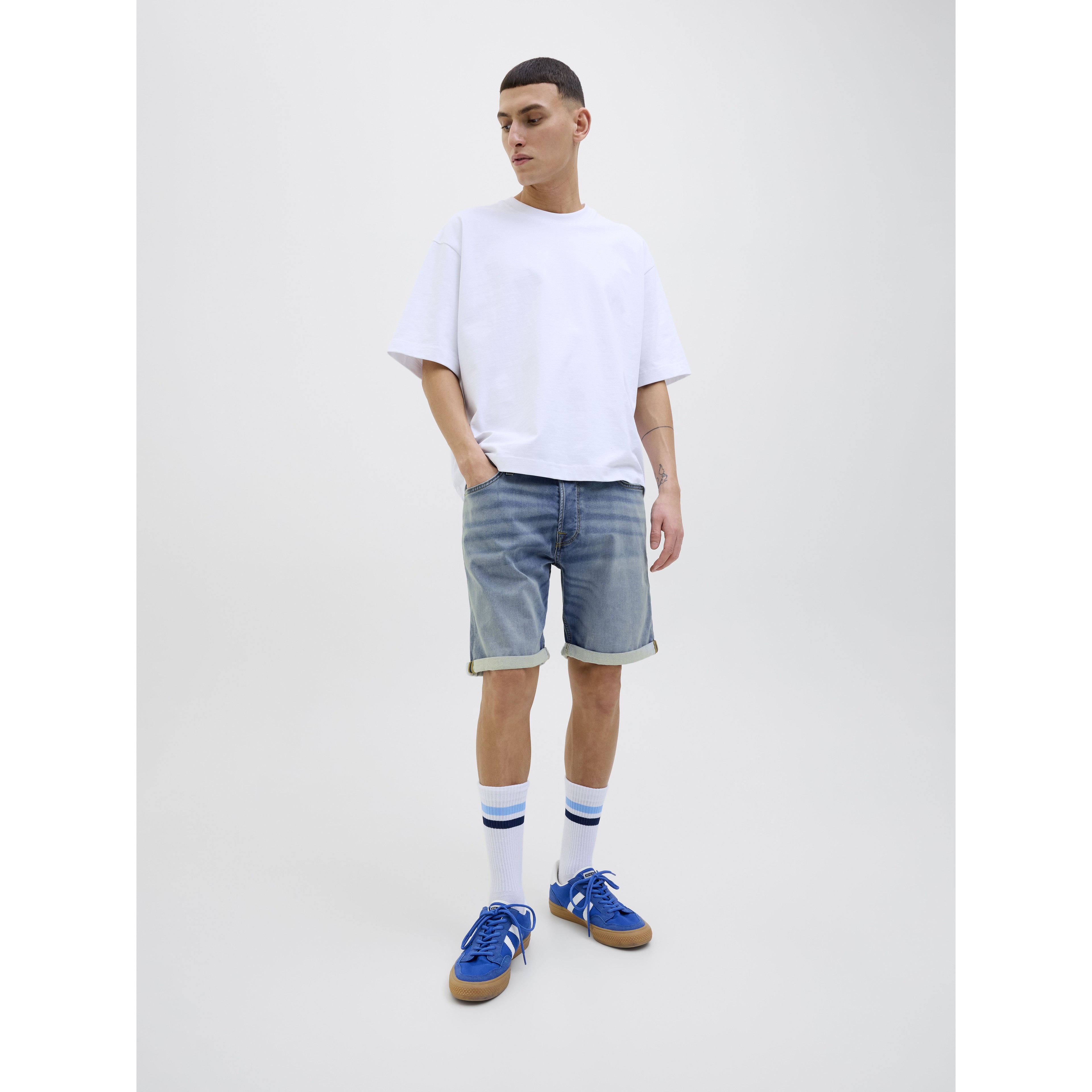 JACK & JONES Šortai vyrams, Mėlyna, Rick shorts 8
