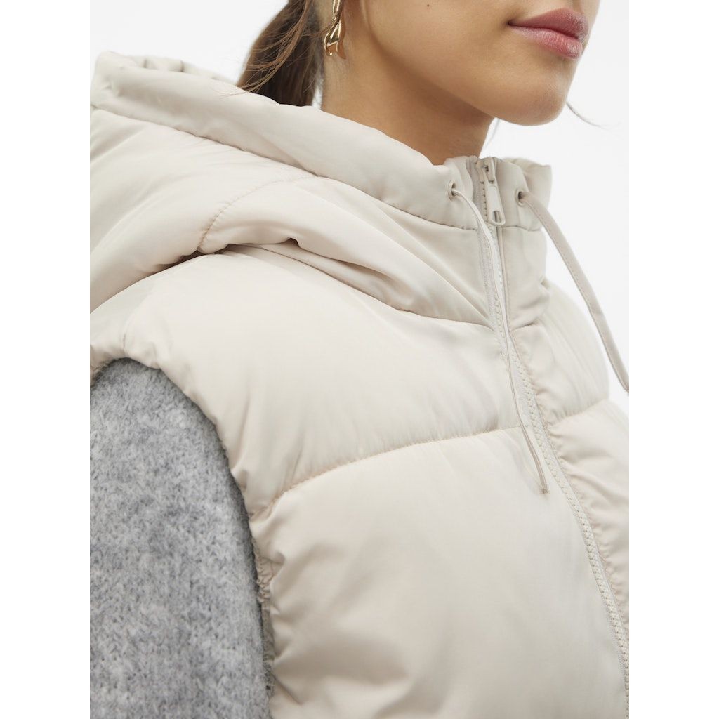 VERO MODA Pūkinė liemenė moterims, Pilka, Ligaane waistcoat 4