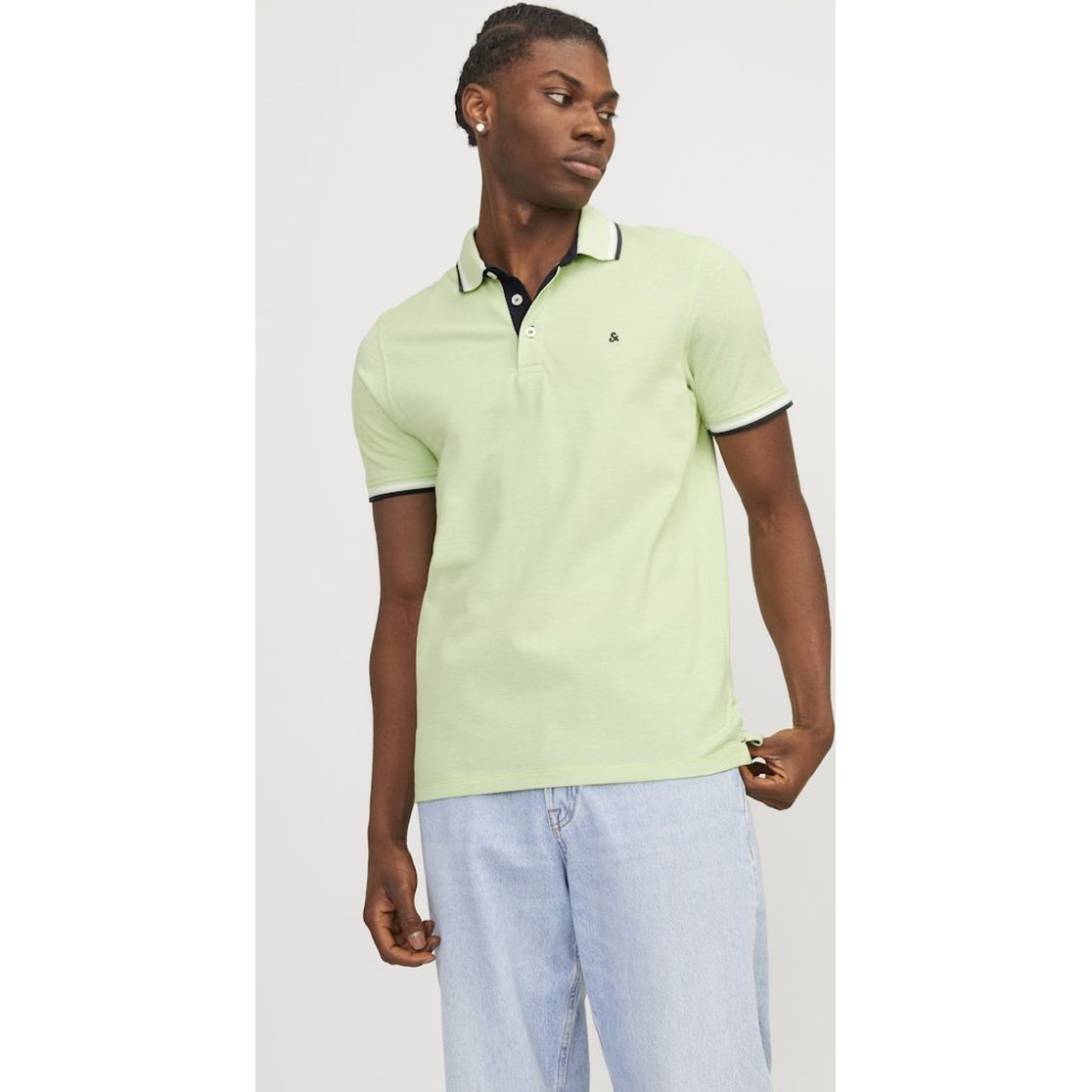 JACK & JONES Polo marškiniai ilgos rank. vyrams, Geltona, Jjepaulos polo long 2