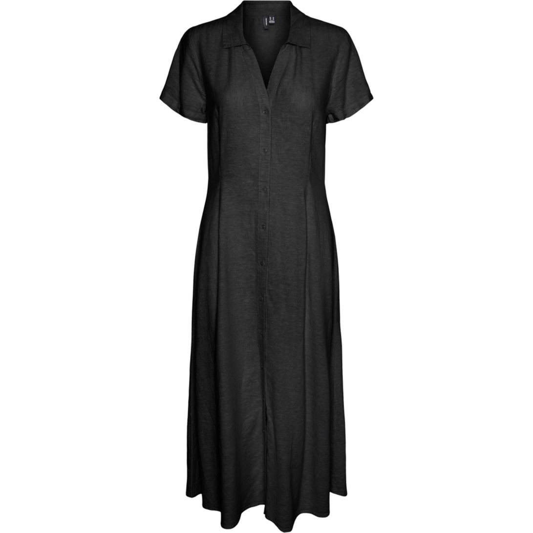 VERO MODA Maxi suknelė moterims, Juoda, Linn dress 1