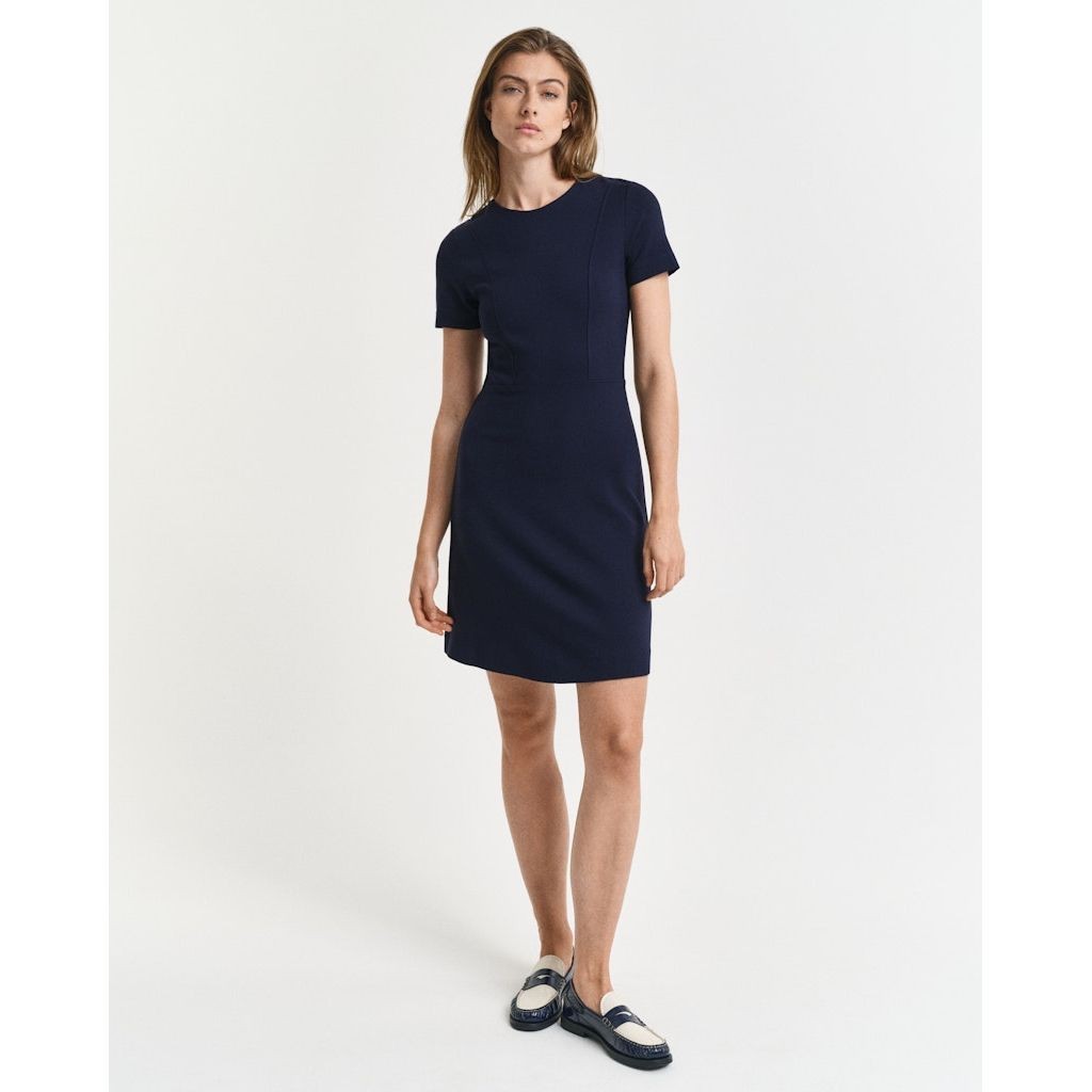 GANT Midi suknelė moterims, Mėlyna, Fit and flare SS dress 2