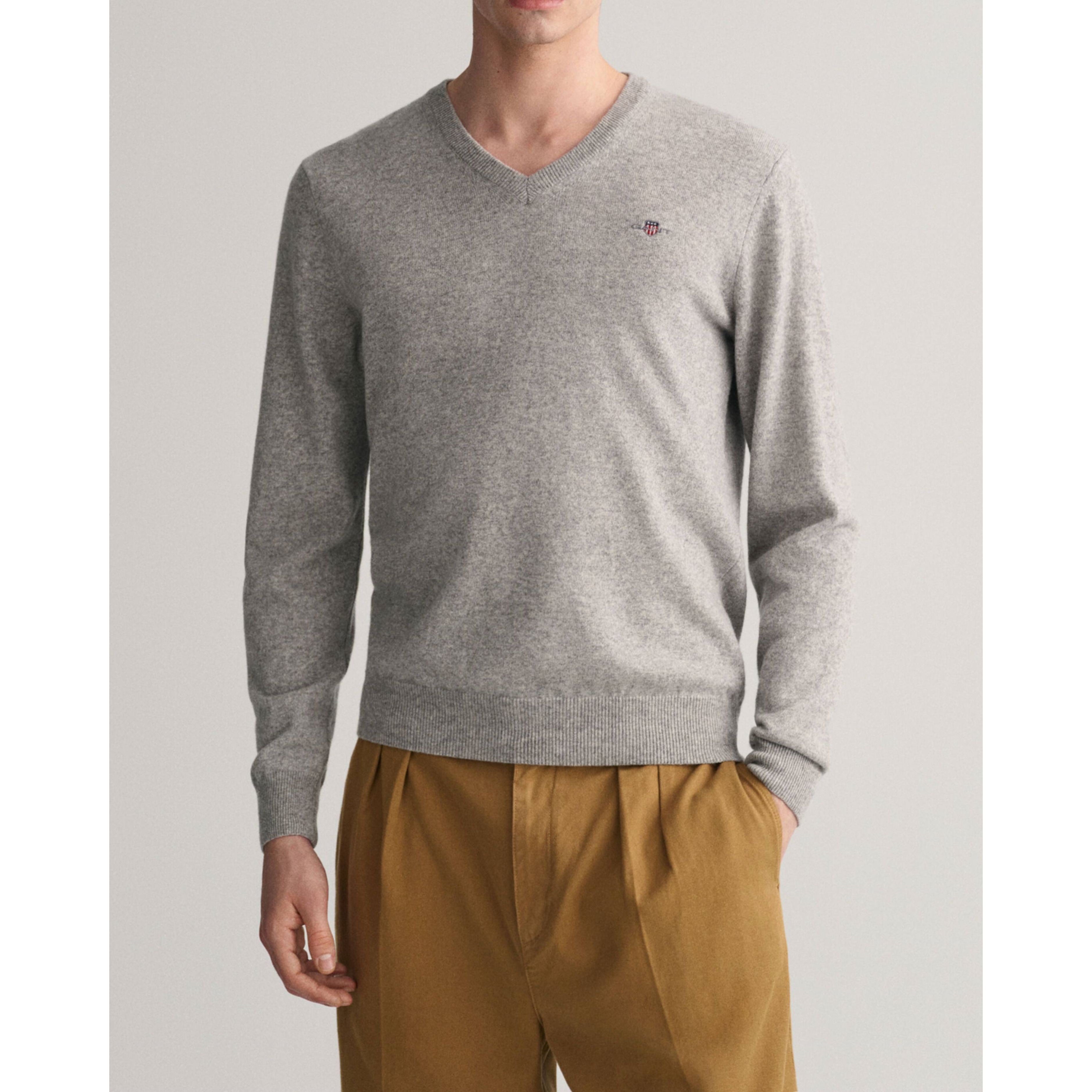 GANT Megztinis vyrams, Pilka, SUPERFINE LAMBSWOOL 2