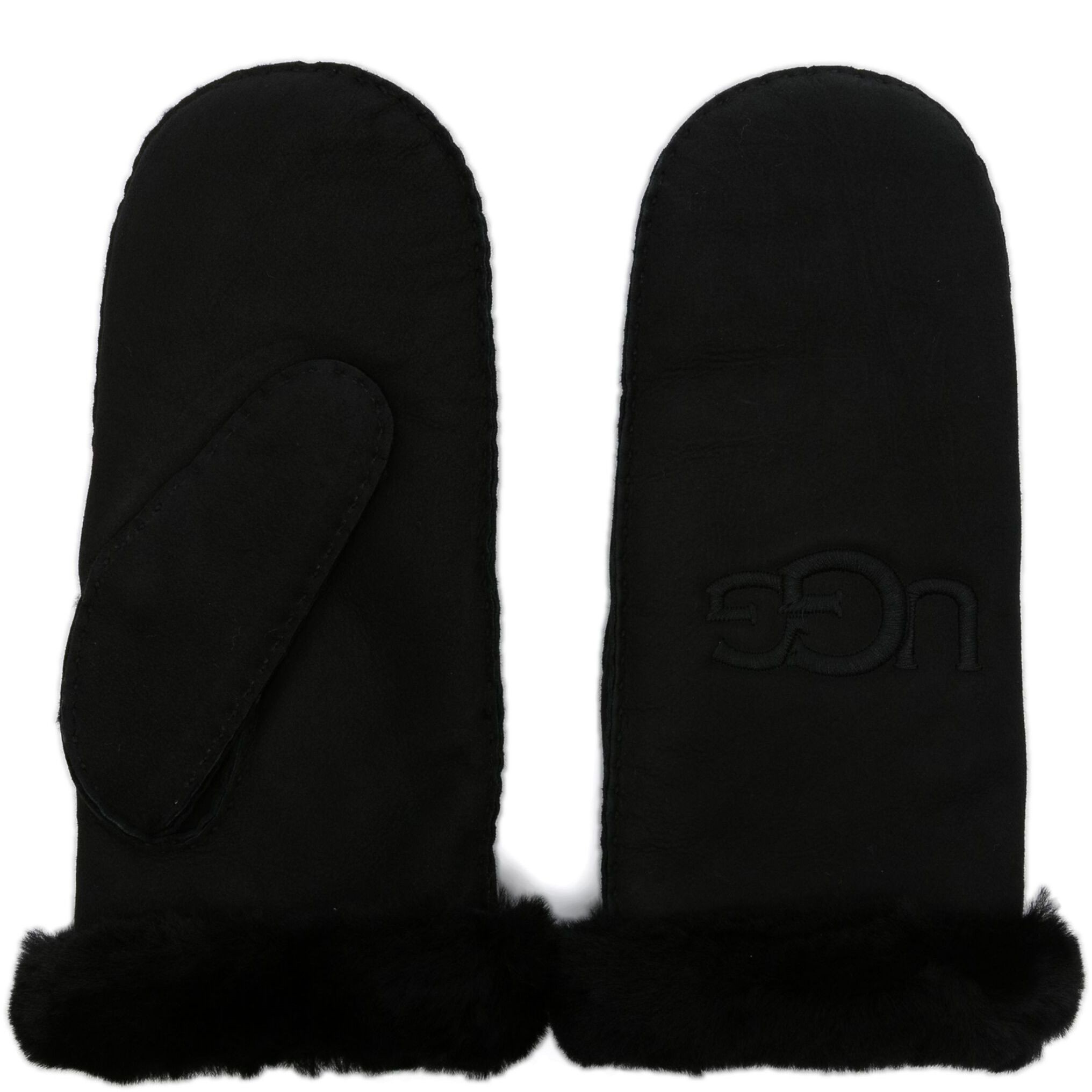UGG Kumštinės pirštinės moterims, Juoda, Embroider mitten 1
