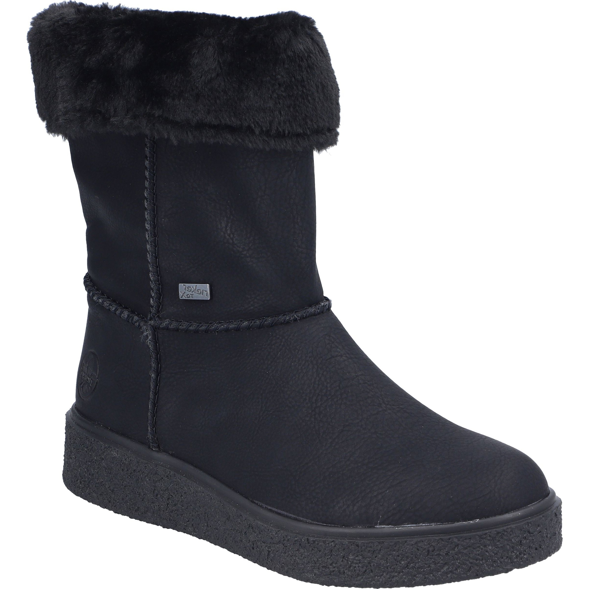 RIEKER Aulinukai moterims, Juoda, Ladies mid height boots 1