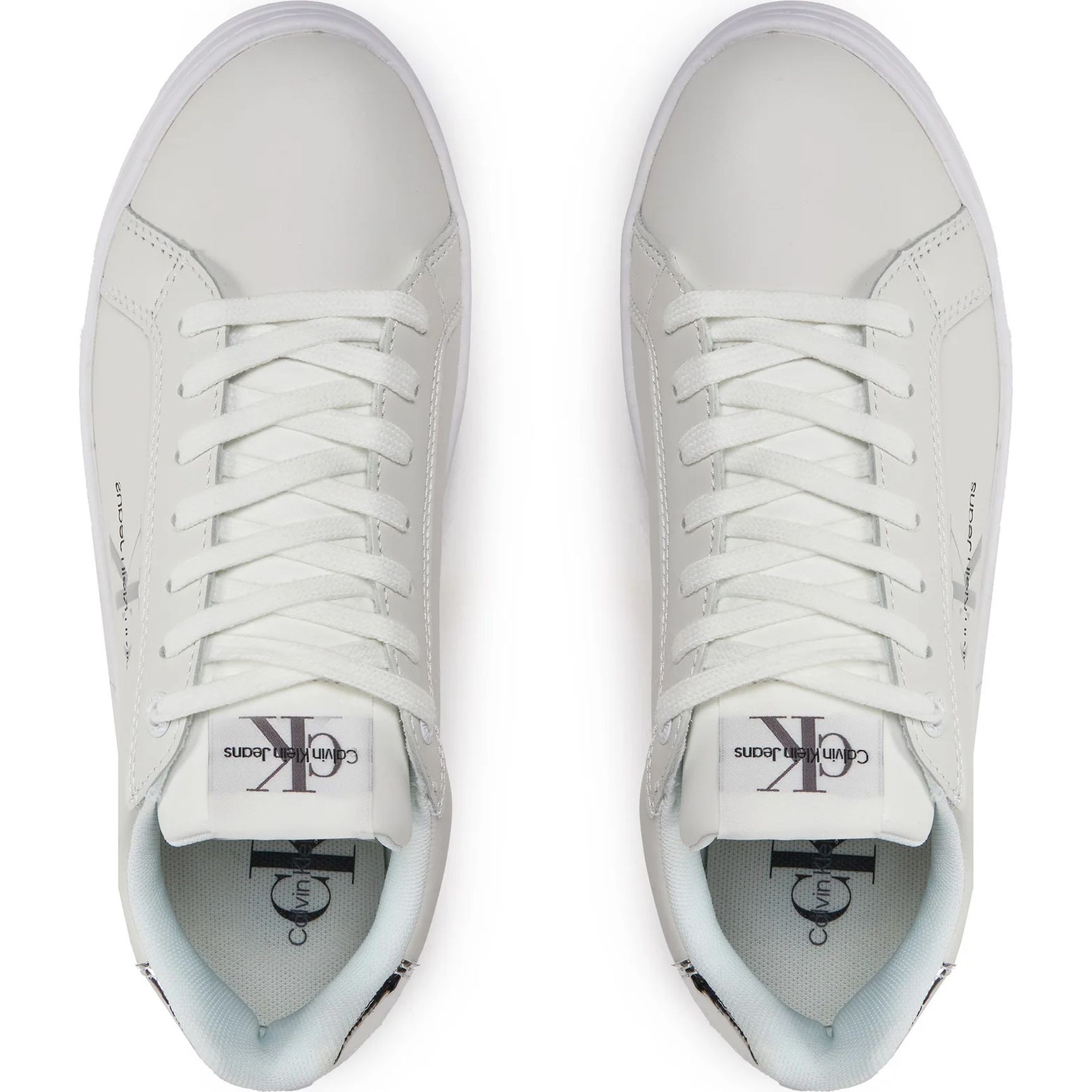 CALVIN KLEIN JEANS Laisvalaikio bateliai moterims, Balta, Bold platf low lace leisure 4