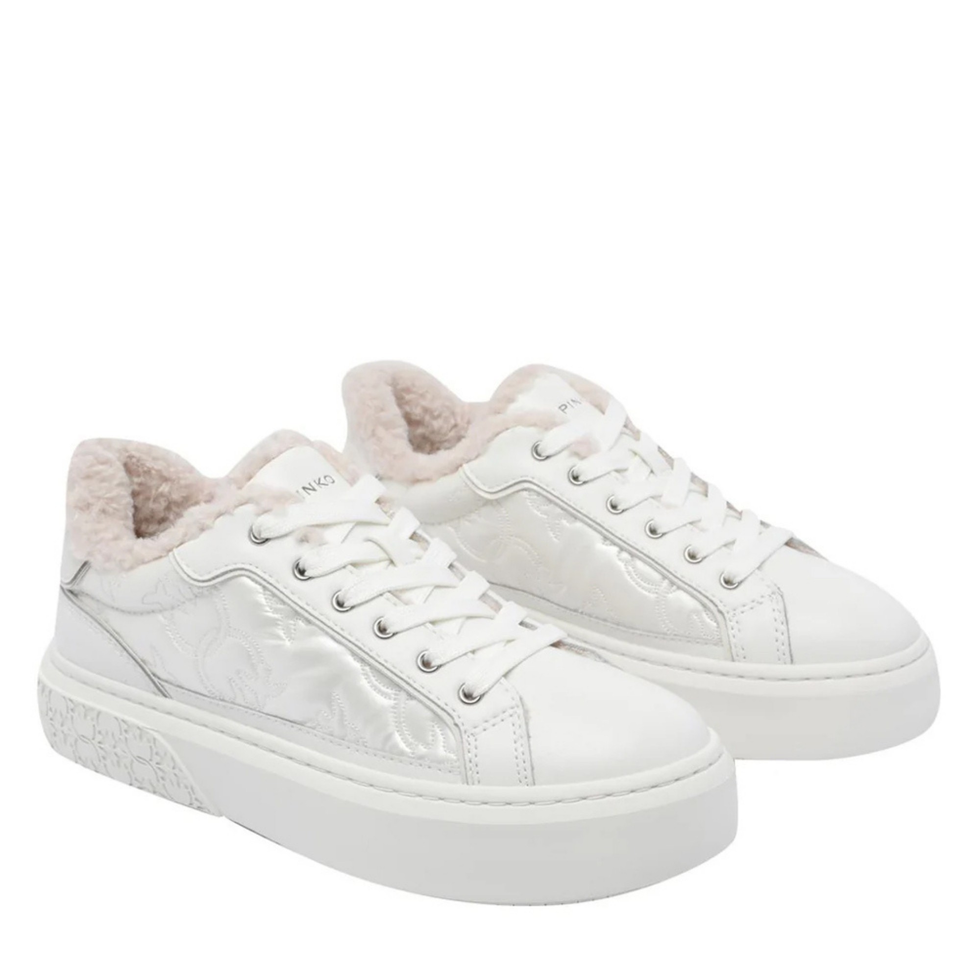 PINKO Laisvalaikio bateliai moterims, Balta, Yoko 21 - sneaker calf leather 2