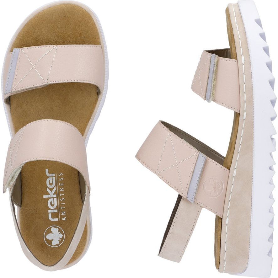 RIEKER Basutės moterims, Rožinė, SANDALS 8