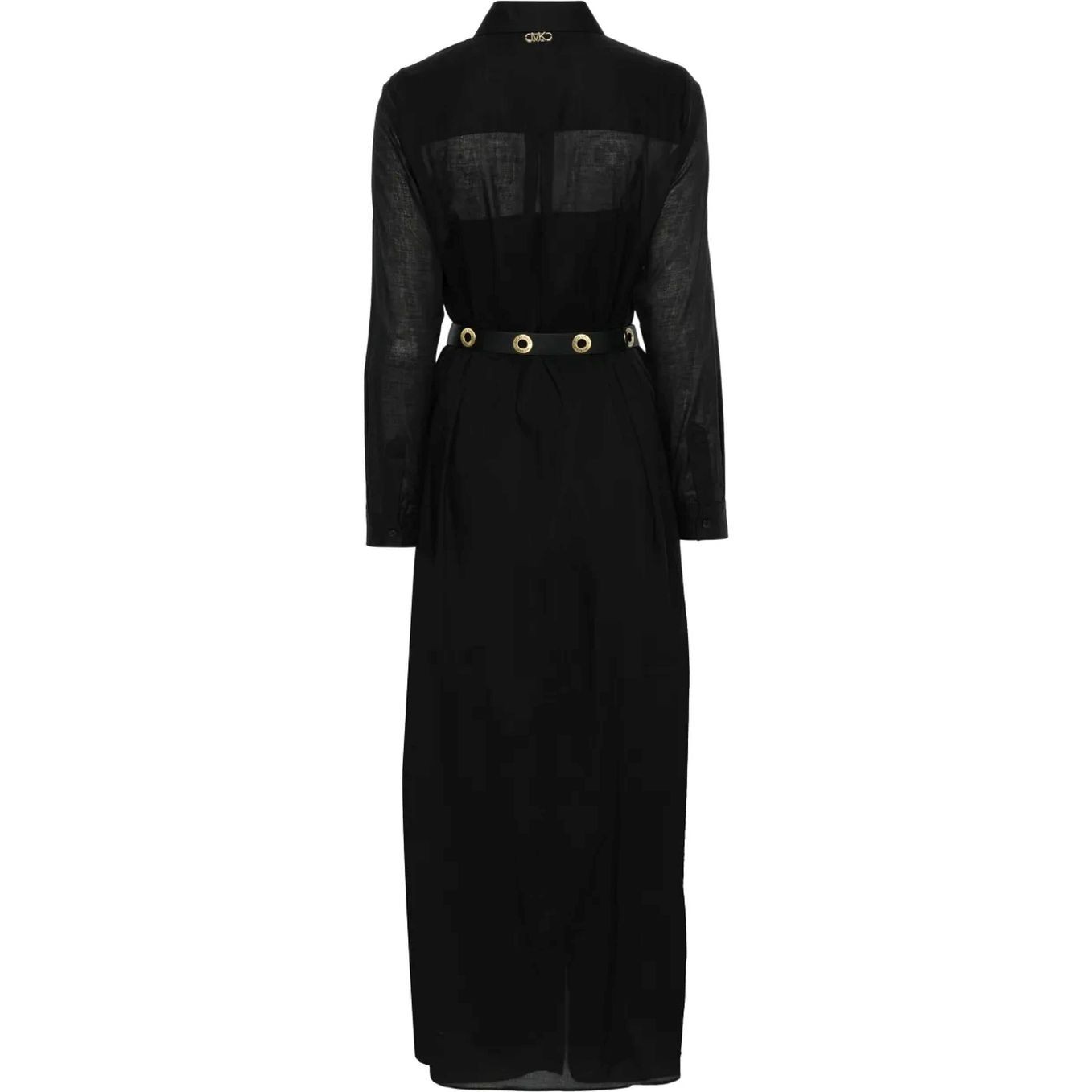 MICHAEL KORS Maxi suknelė moterims, Juoda, Slit maxi shirt dress 2