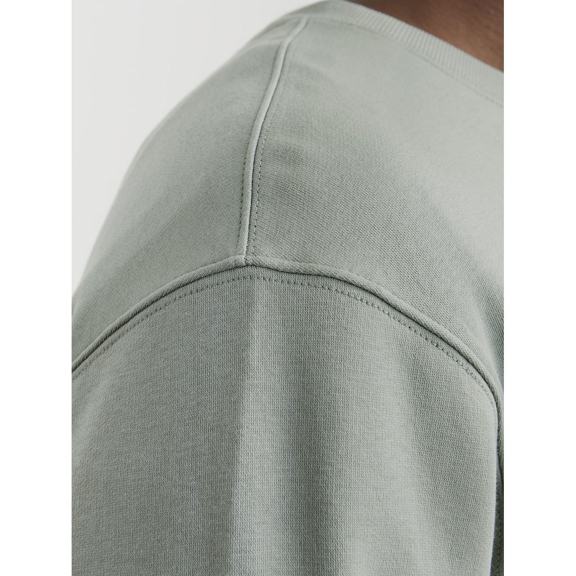 JACK & JONES Megztinis vyrams, Žalia, Star basic sweat 7