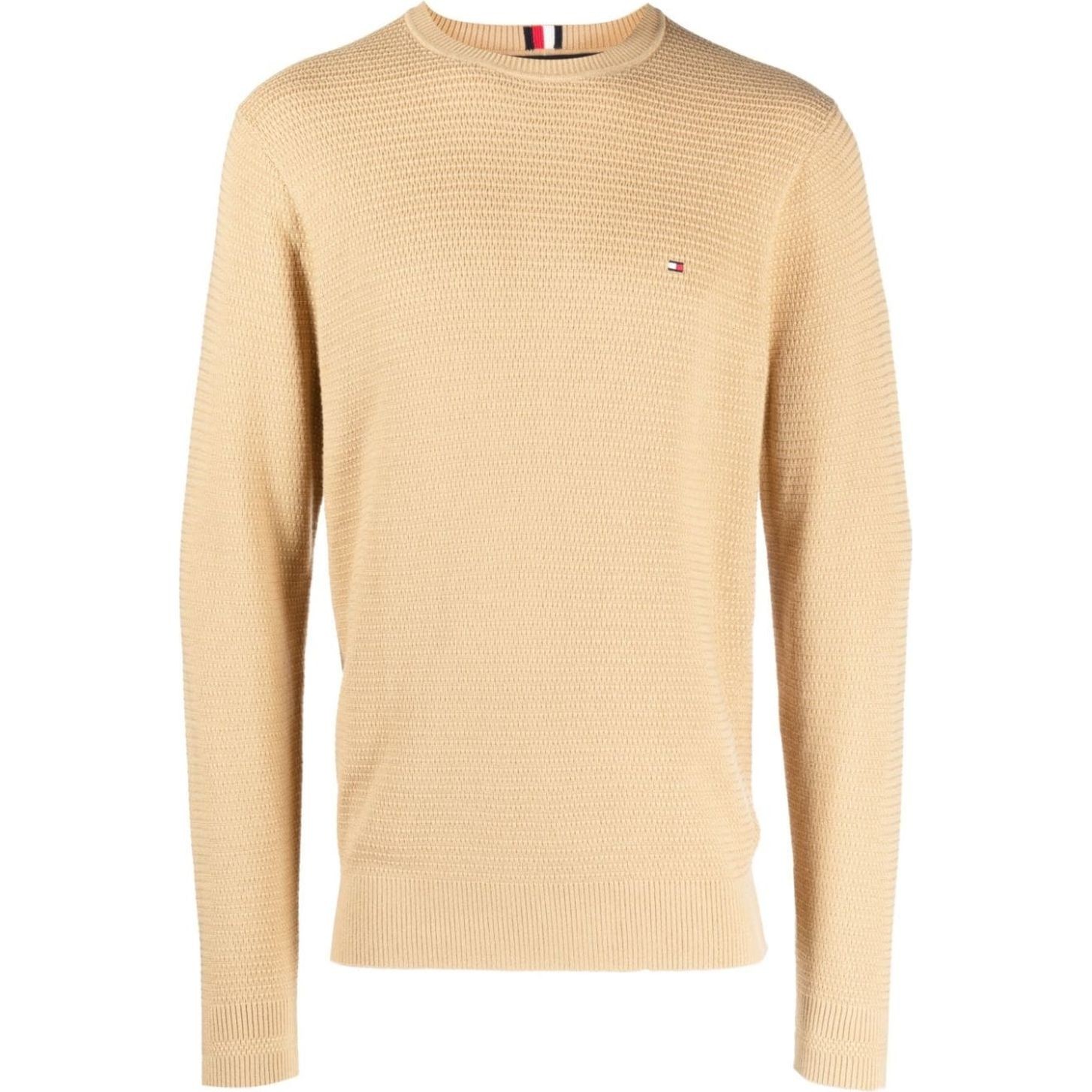 TOMMY HILFIGER Megztinis vyrams, Žalia, Interlaced structure crew neck 1