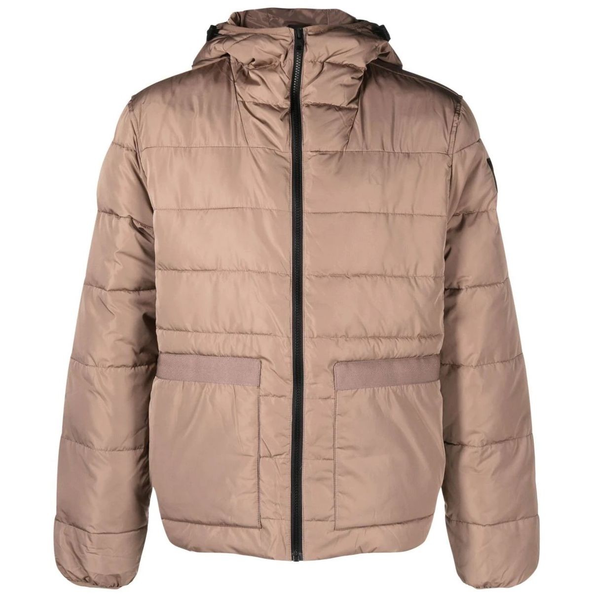 CALVIN KLEIN JEANS Pūkinė striukė vyrams, Ruda, Badge elastic jacket 1