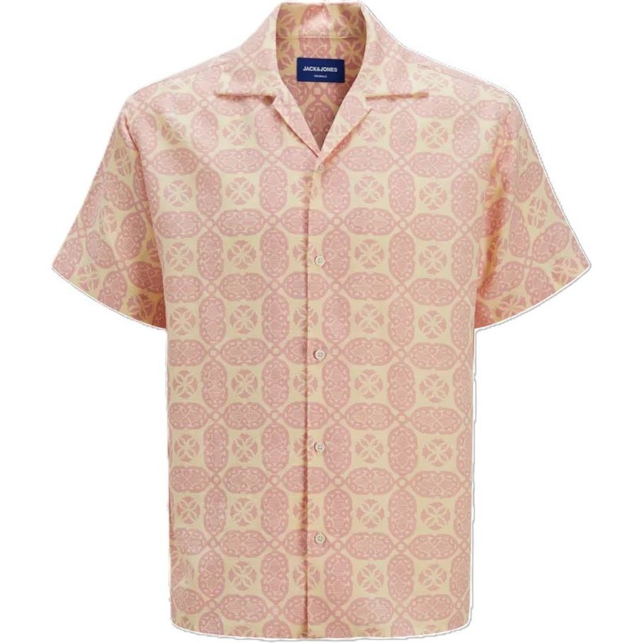 JACK & JONES Marškiniai trump. rankovėmis vyrams, Rožinė, Hydra shirt 1