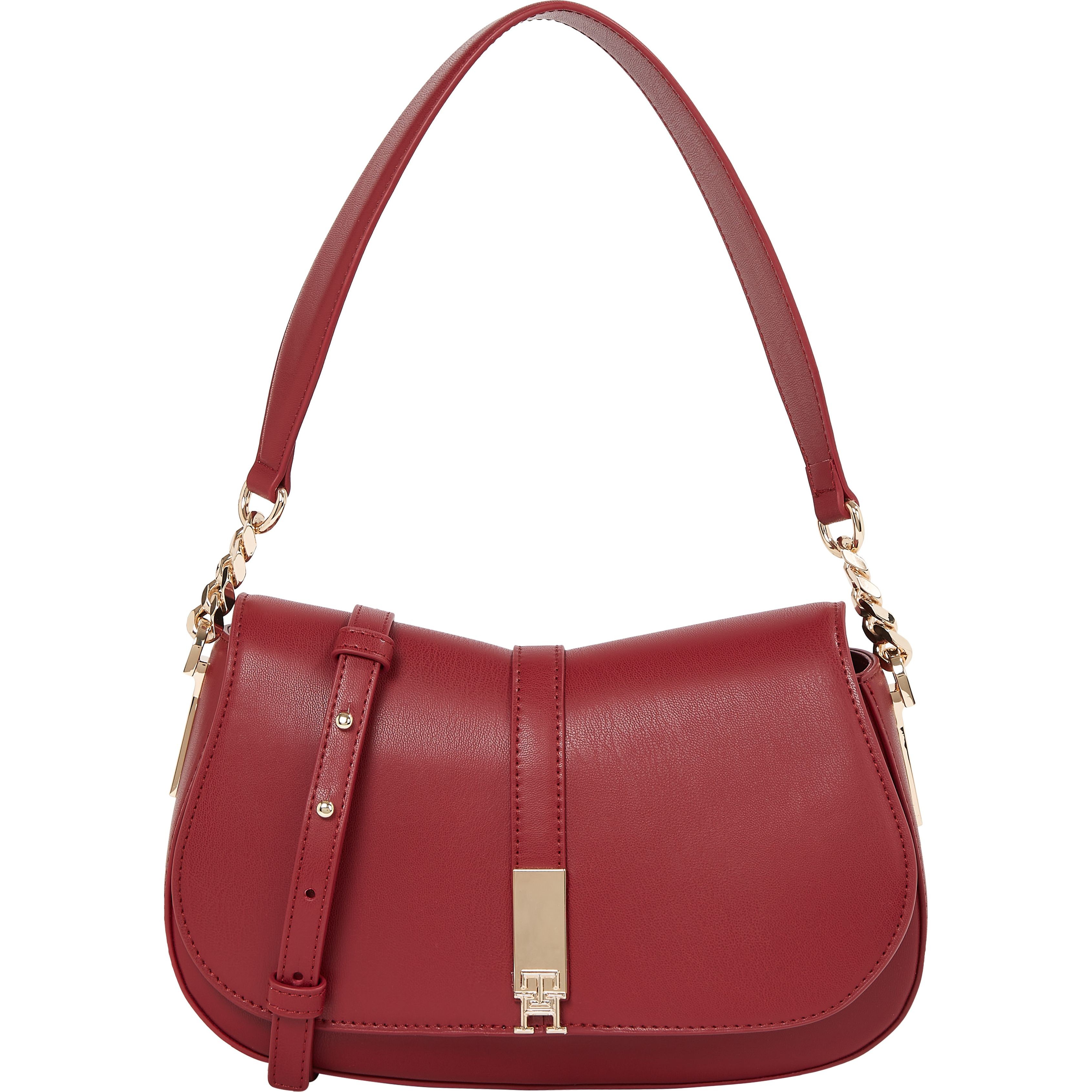 TOMMY HILFIGER Rankinė per petį moterims, Raudona, Heritage saddle bag 1
