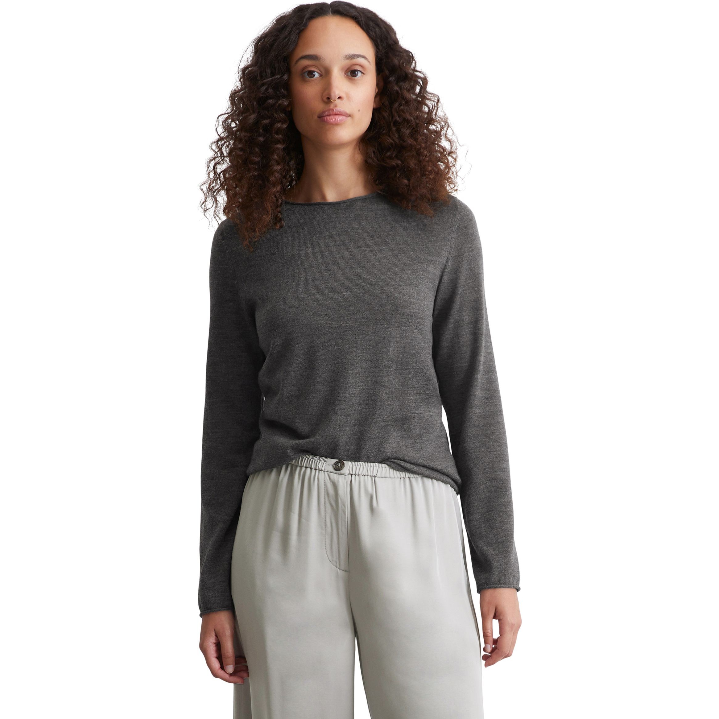 MARC O'POLO Megztinis moterims, Pilka, Sweater M08556160465 2