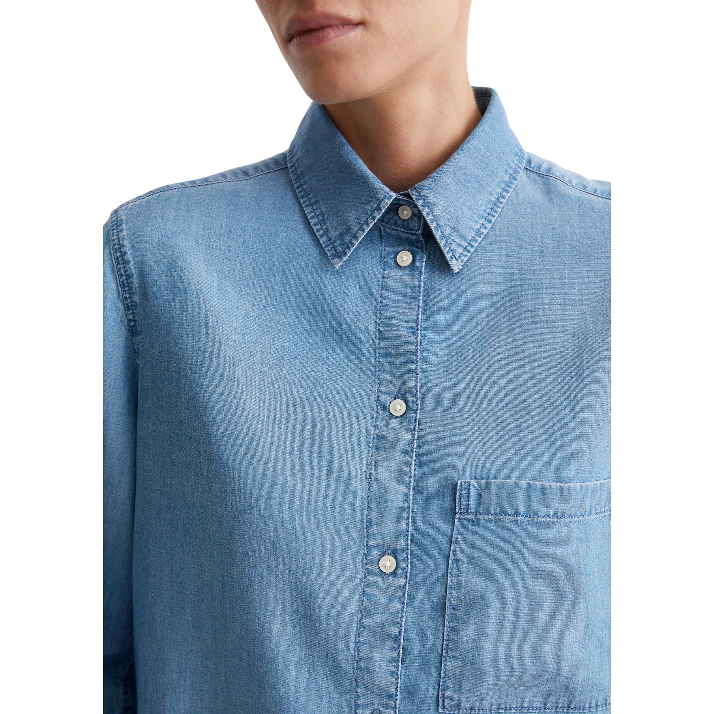 MARC O'POLO Marškiniai ilgomis rankovėmis moterims, Mėlyna, Shirts lon M00099342015 4