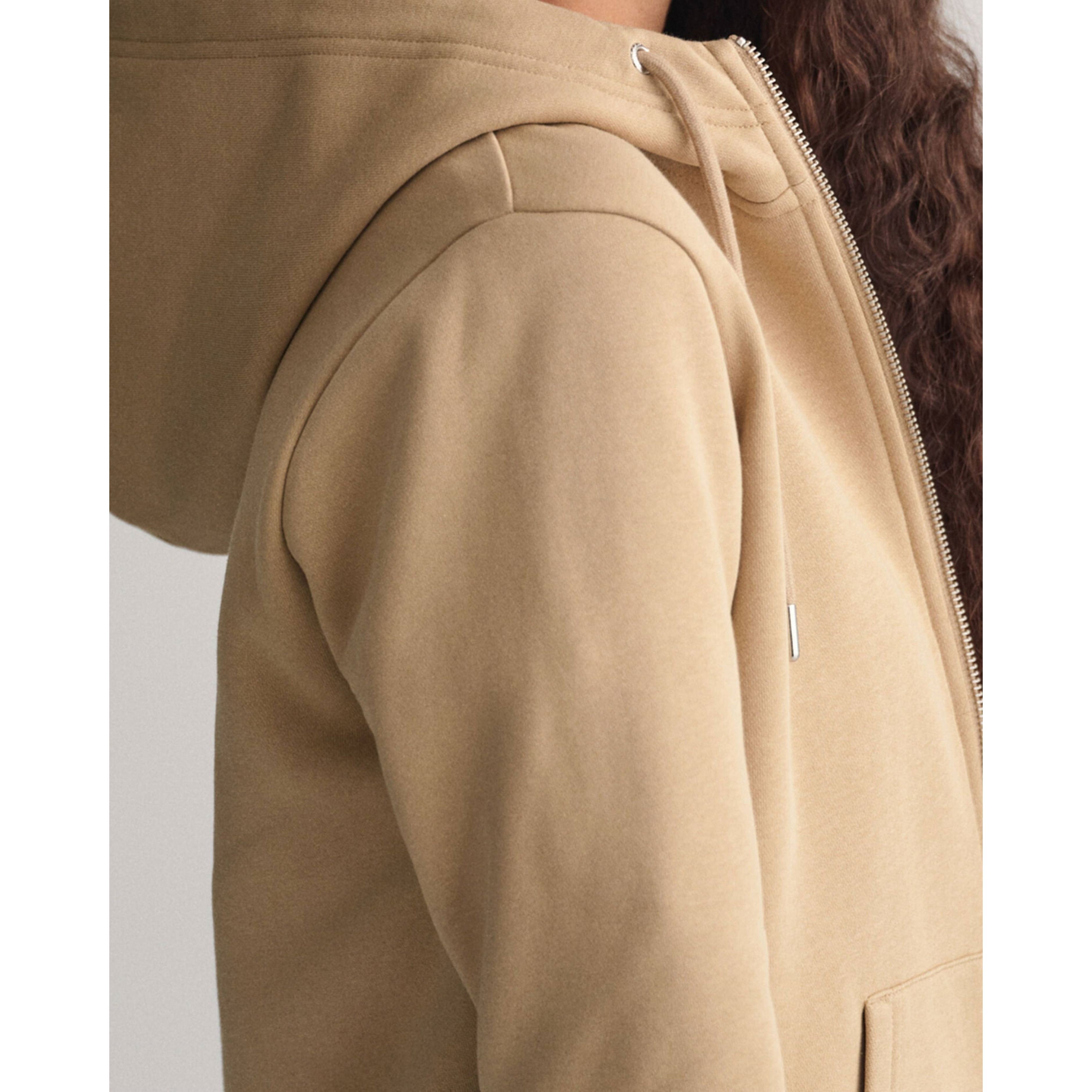 GANT Džemperis moterims, Žalia, REG TONAL SHIELD ZIP HOODIE 4